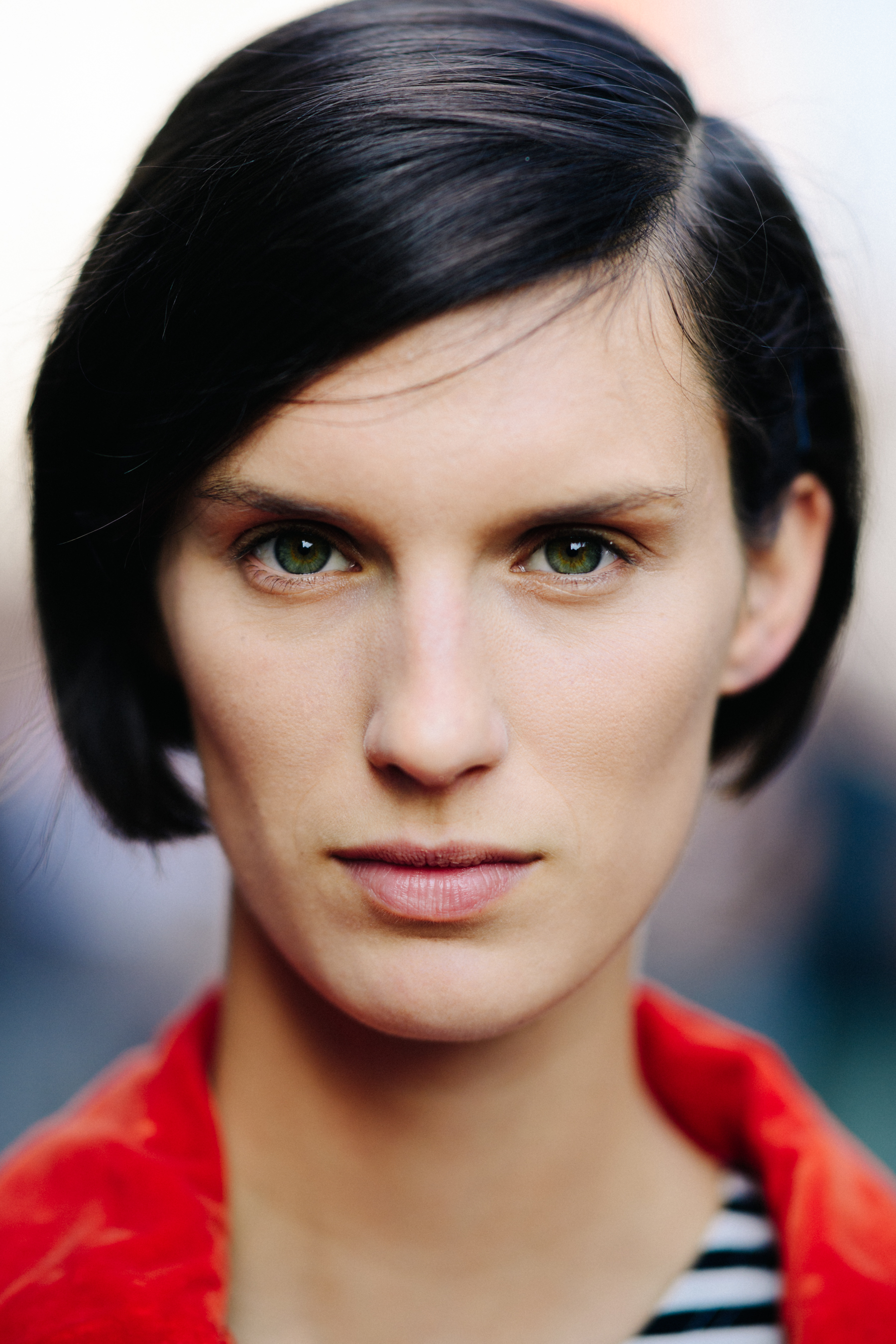 Portrait of a model after a show