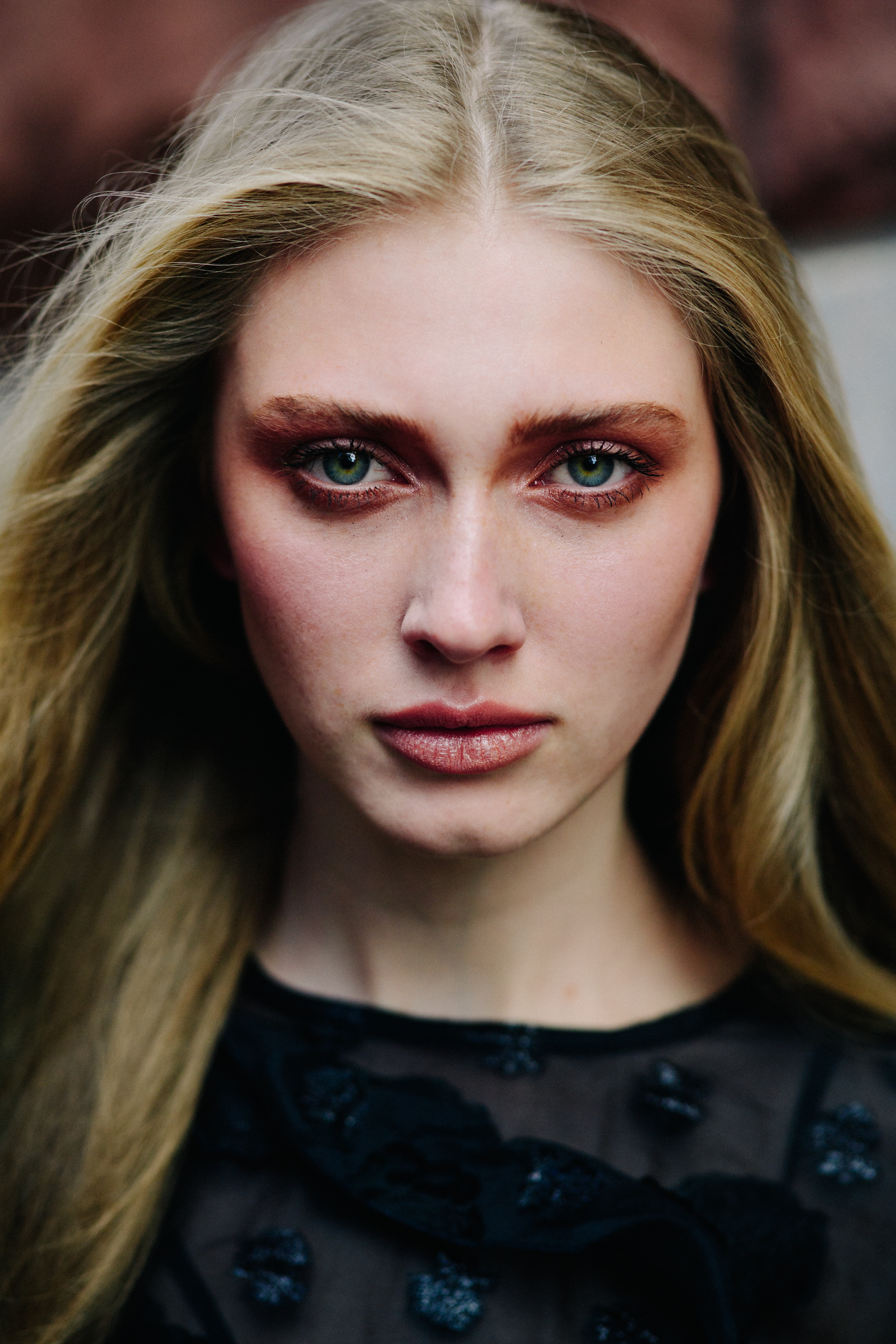 Portrait of a model with blonde hair