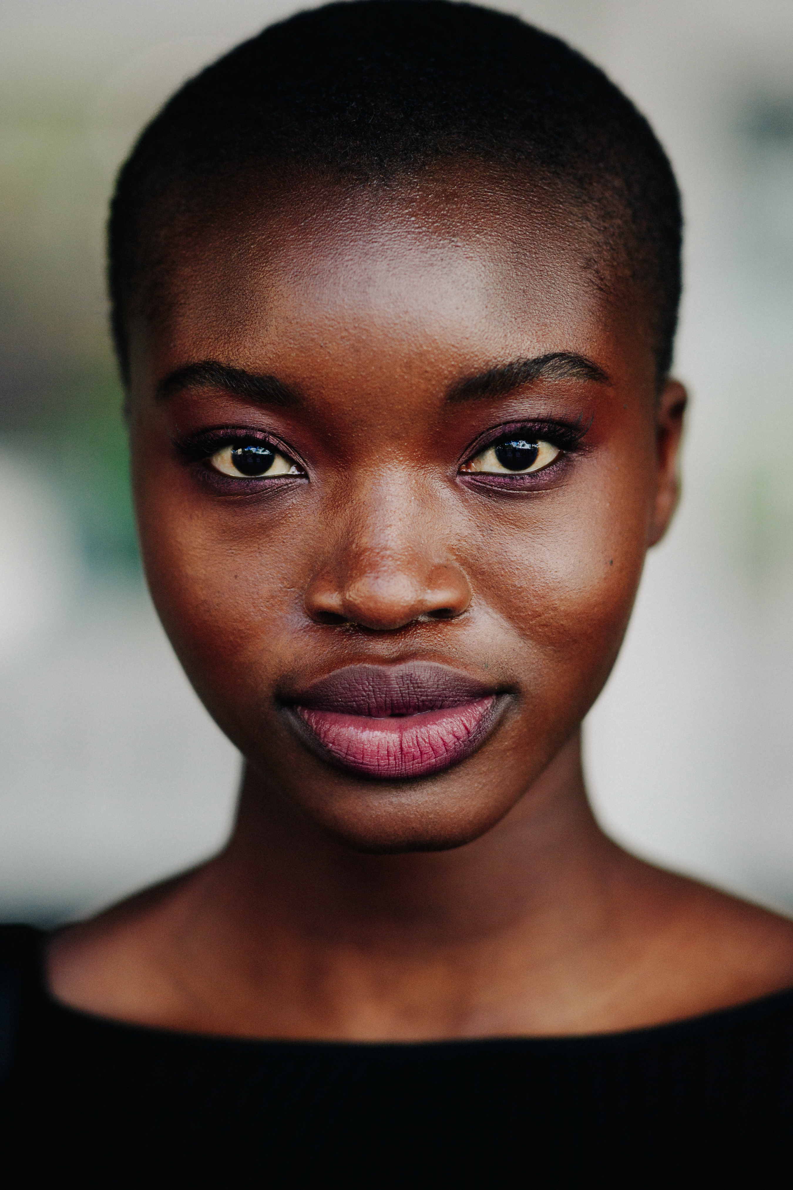 Portrait of a model after a show