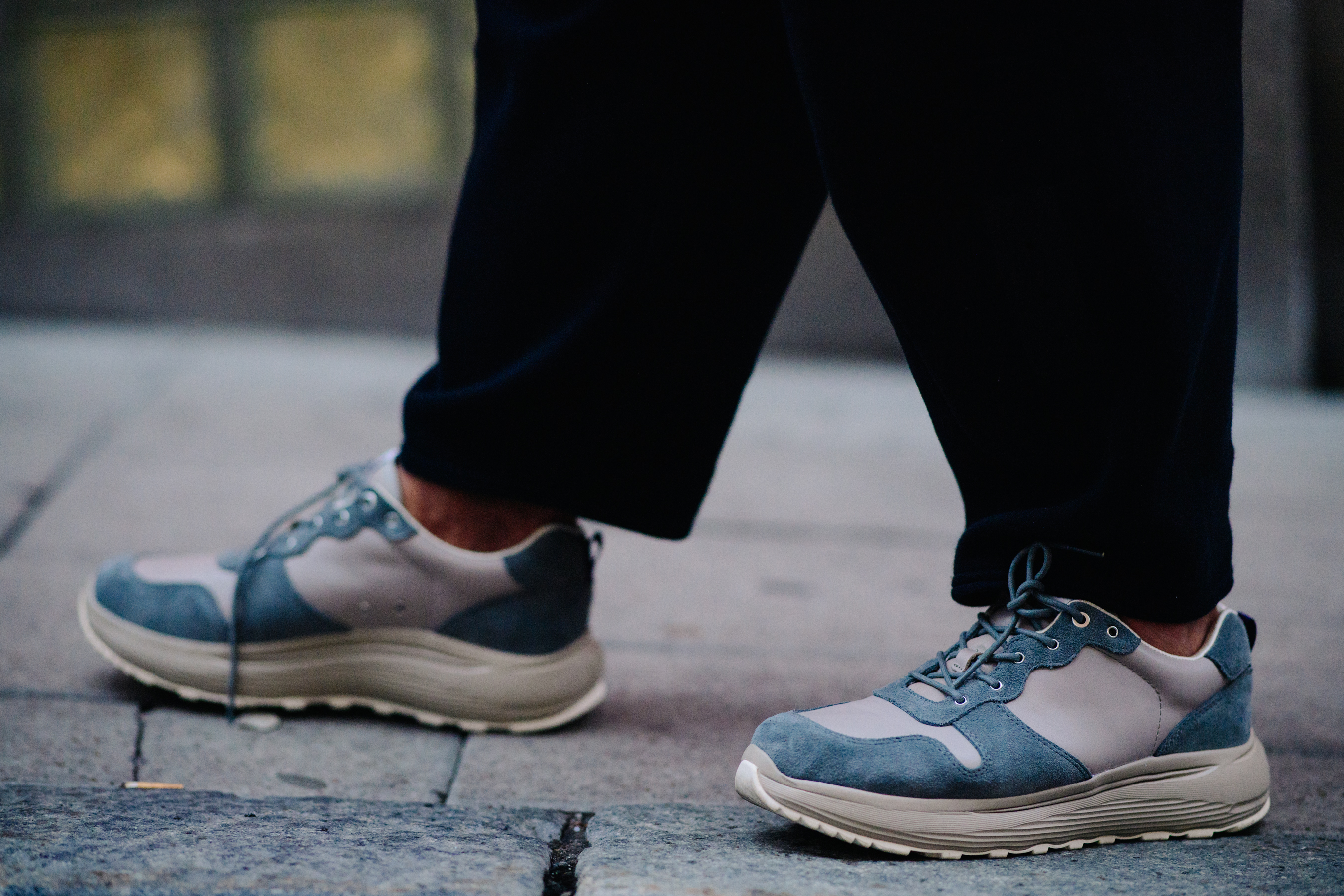 Sneakers on a thick sole