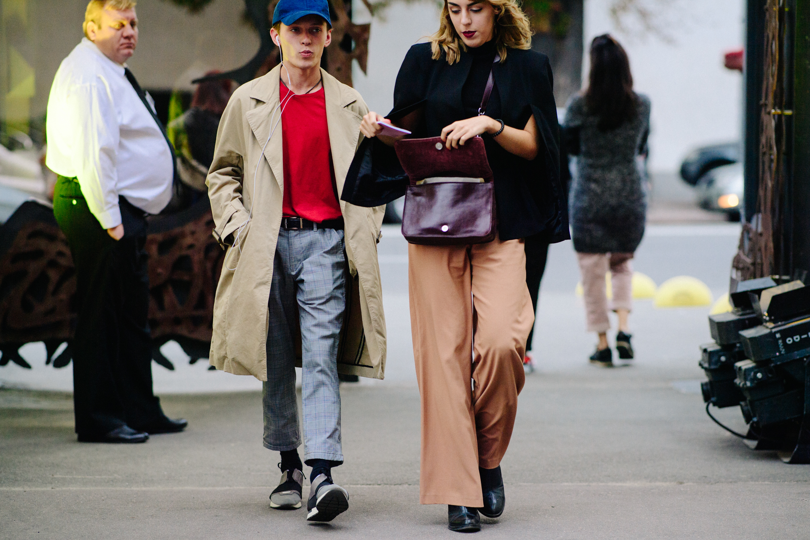 Man and woman before a show