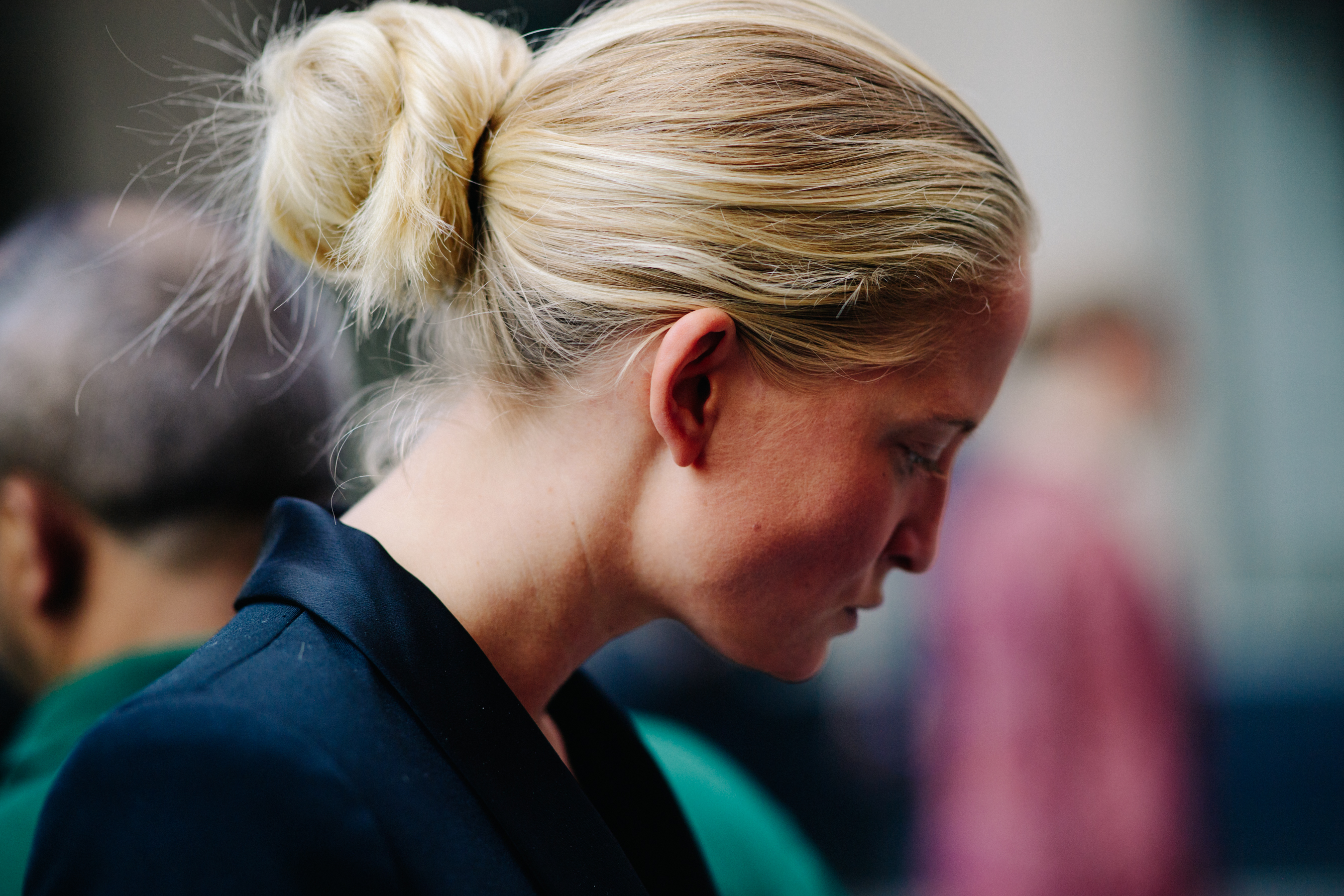Norwegian woman with beautfil blonde hair