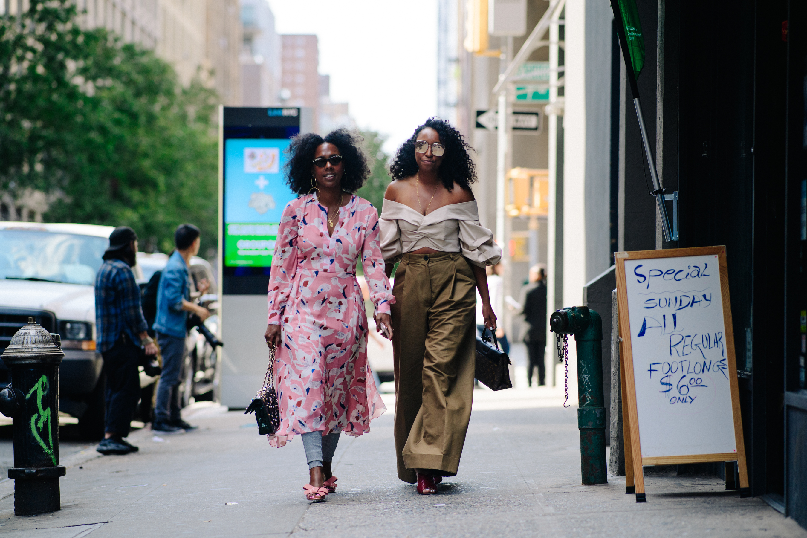 Two women before a fashion show