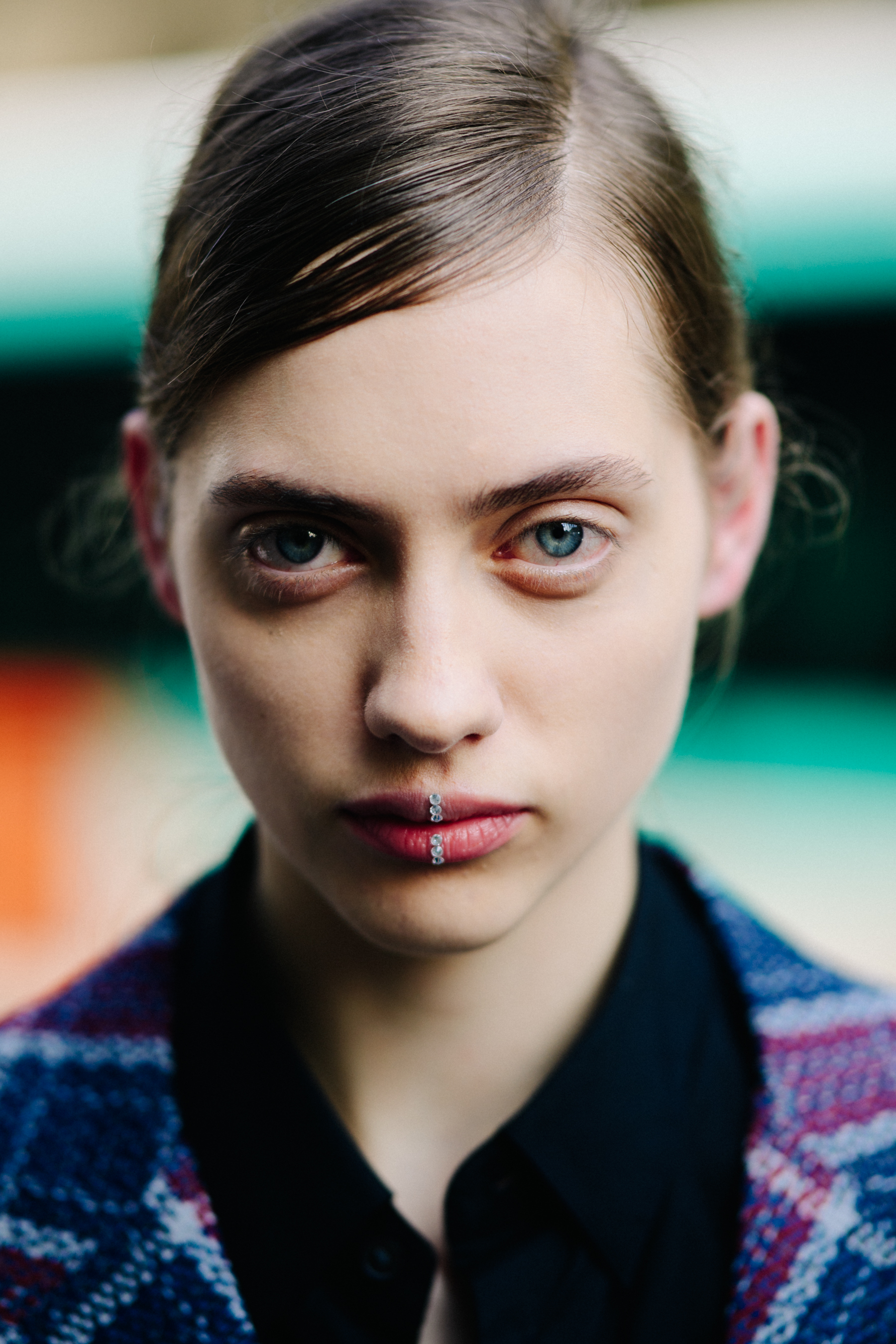 Portrait of a model after a show