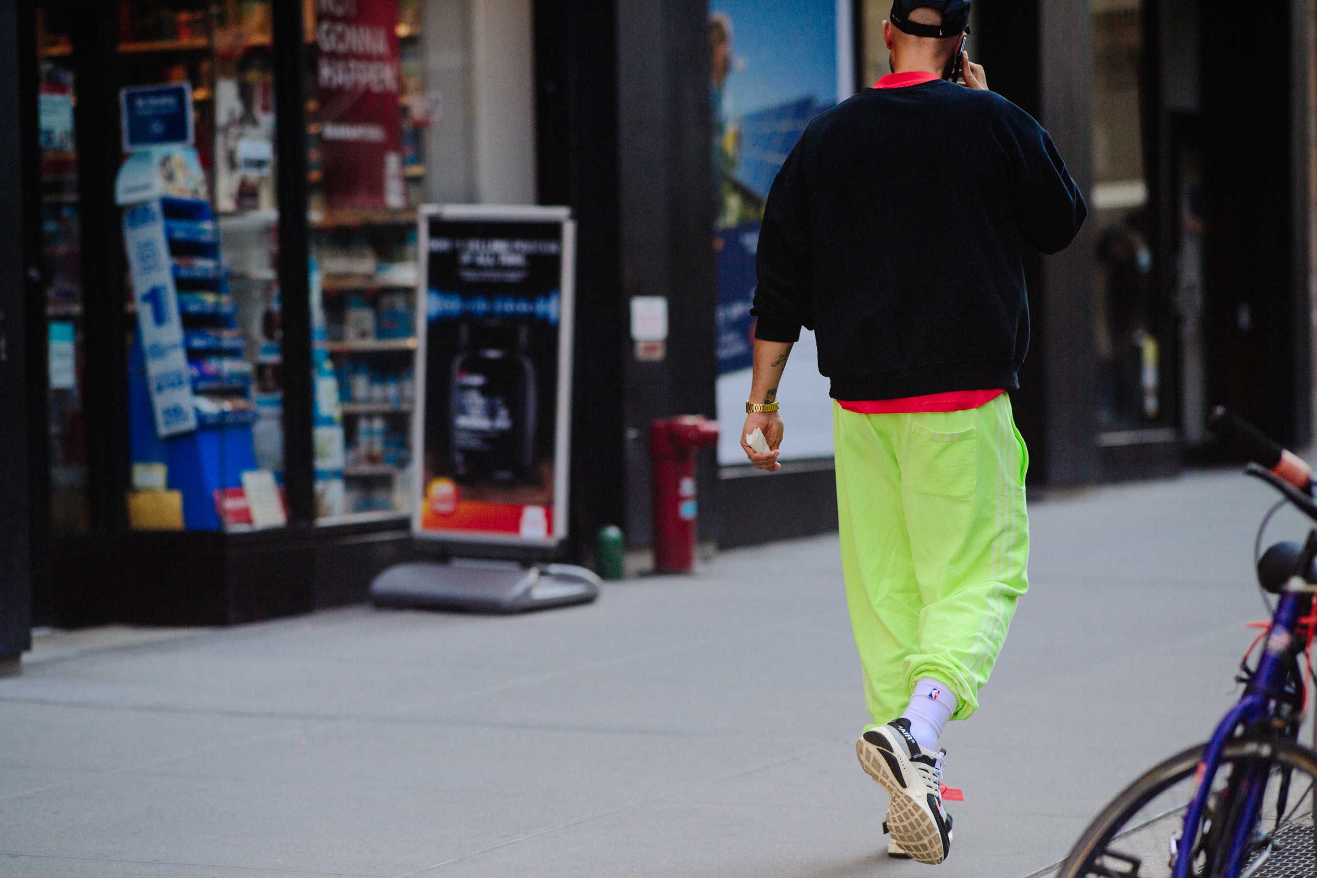 Office magazine editor wearing Nike x Off-White