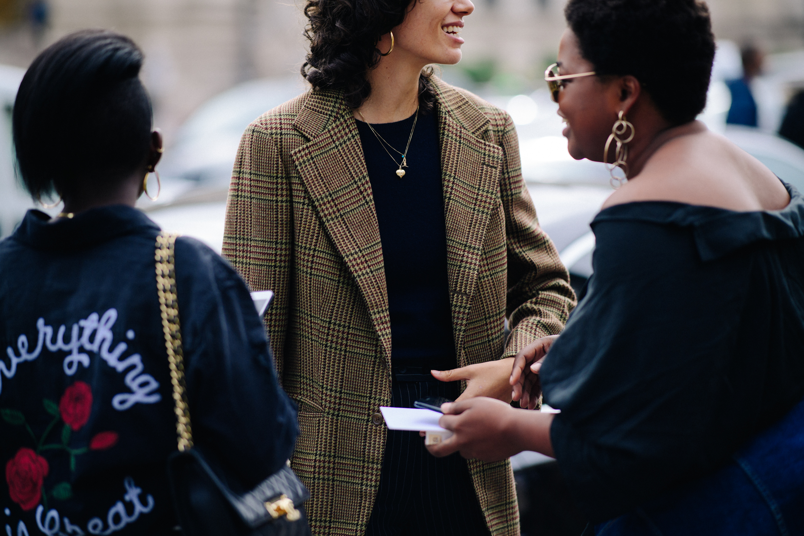 Woman wearing vintage coat