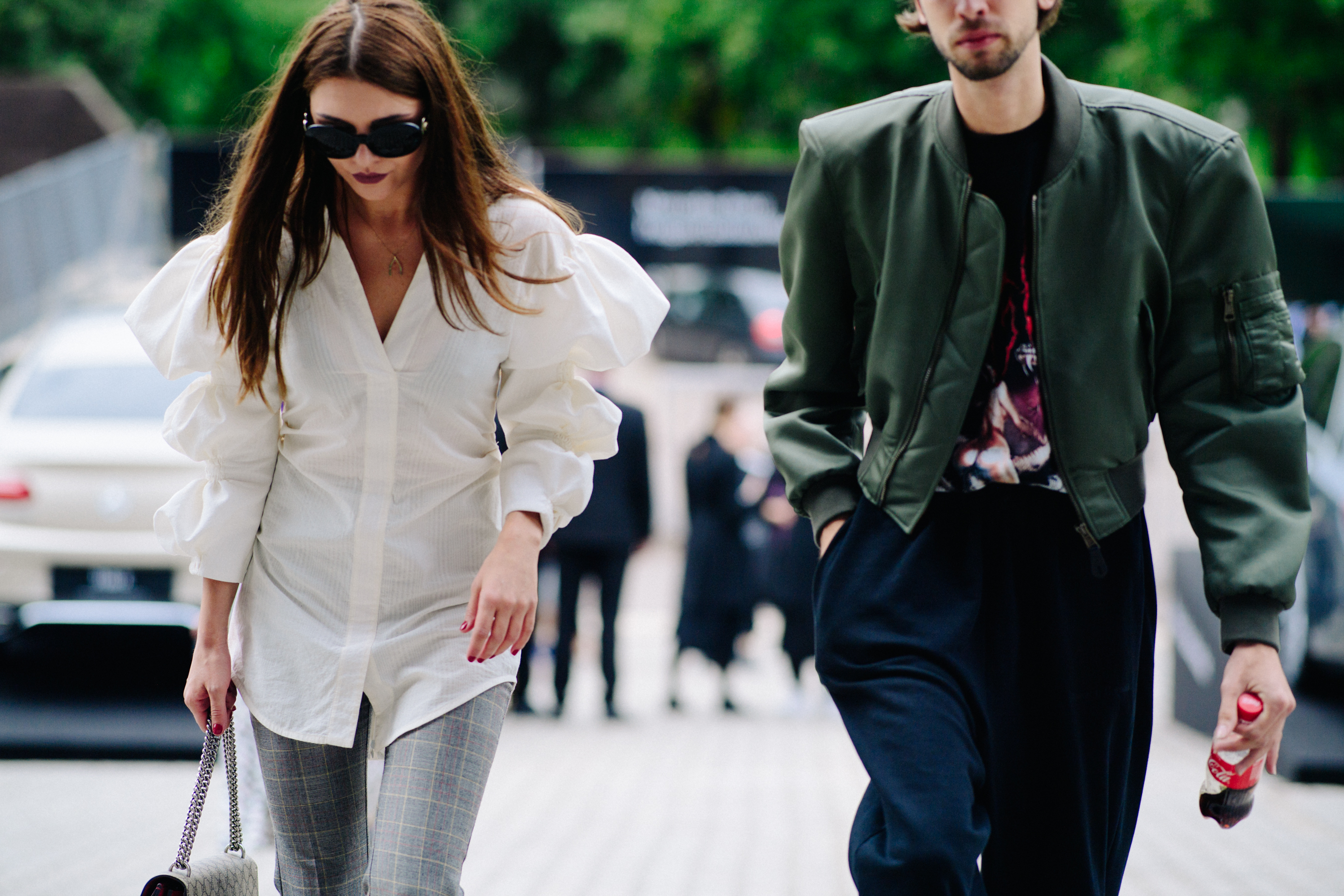 Woman and man before a show