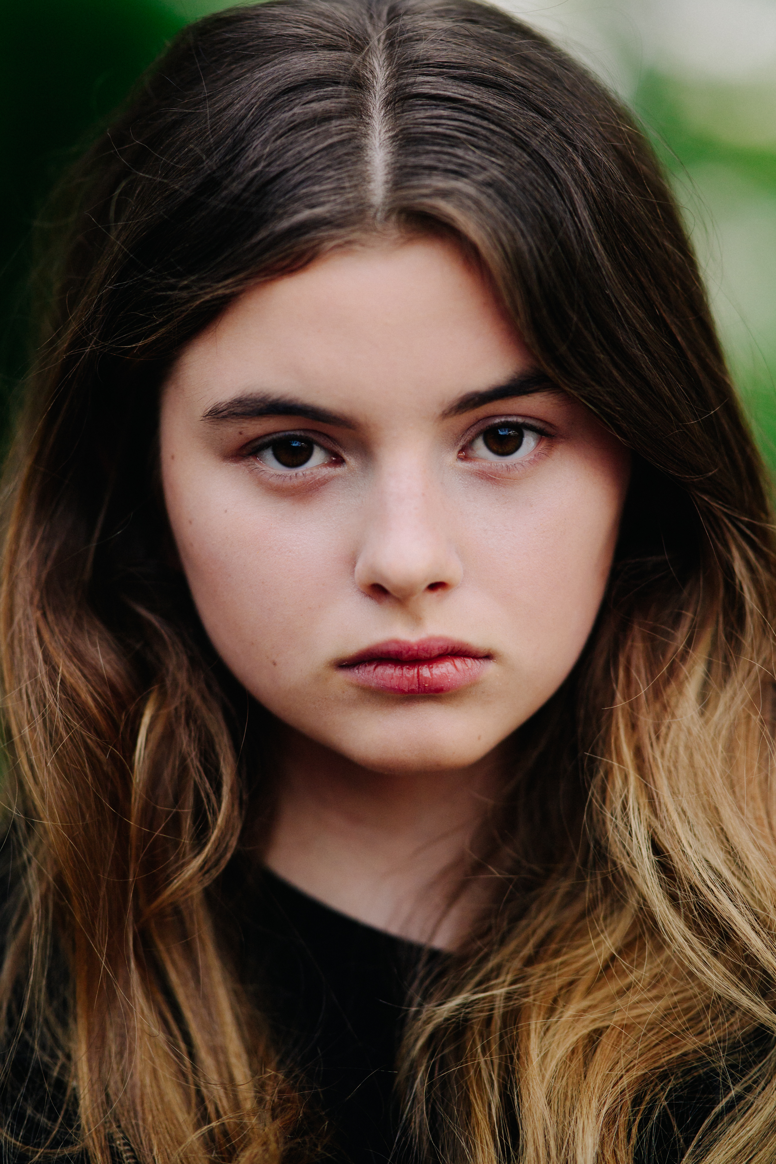 Porrait of a model with brown hair