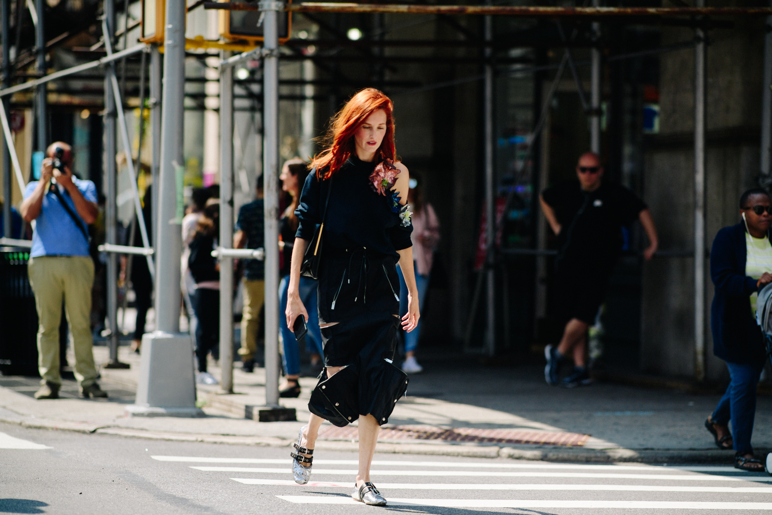 American woman with red hair