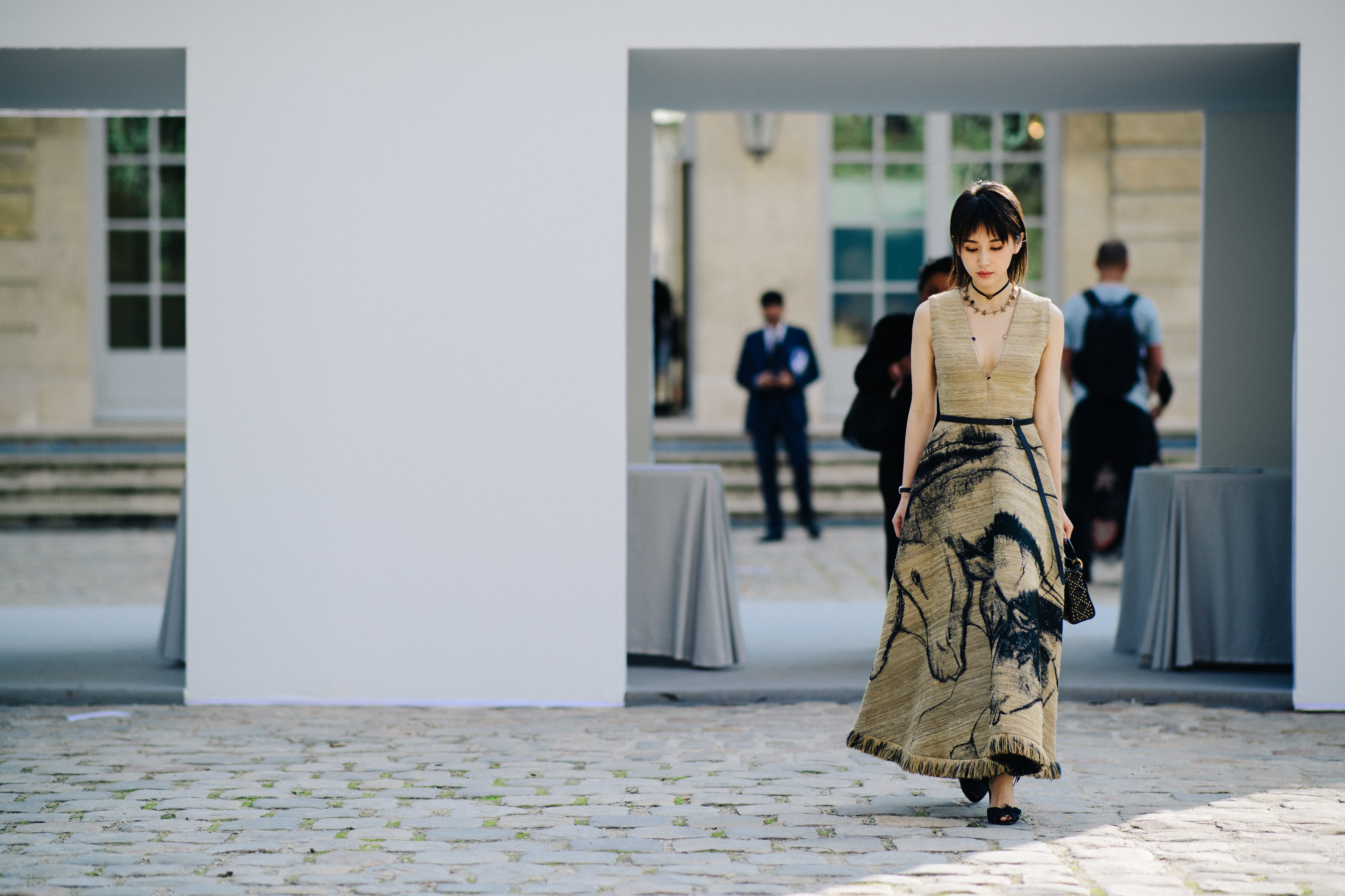 Woman wearing Christian Dior outfit