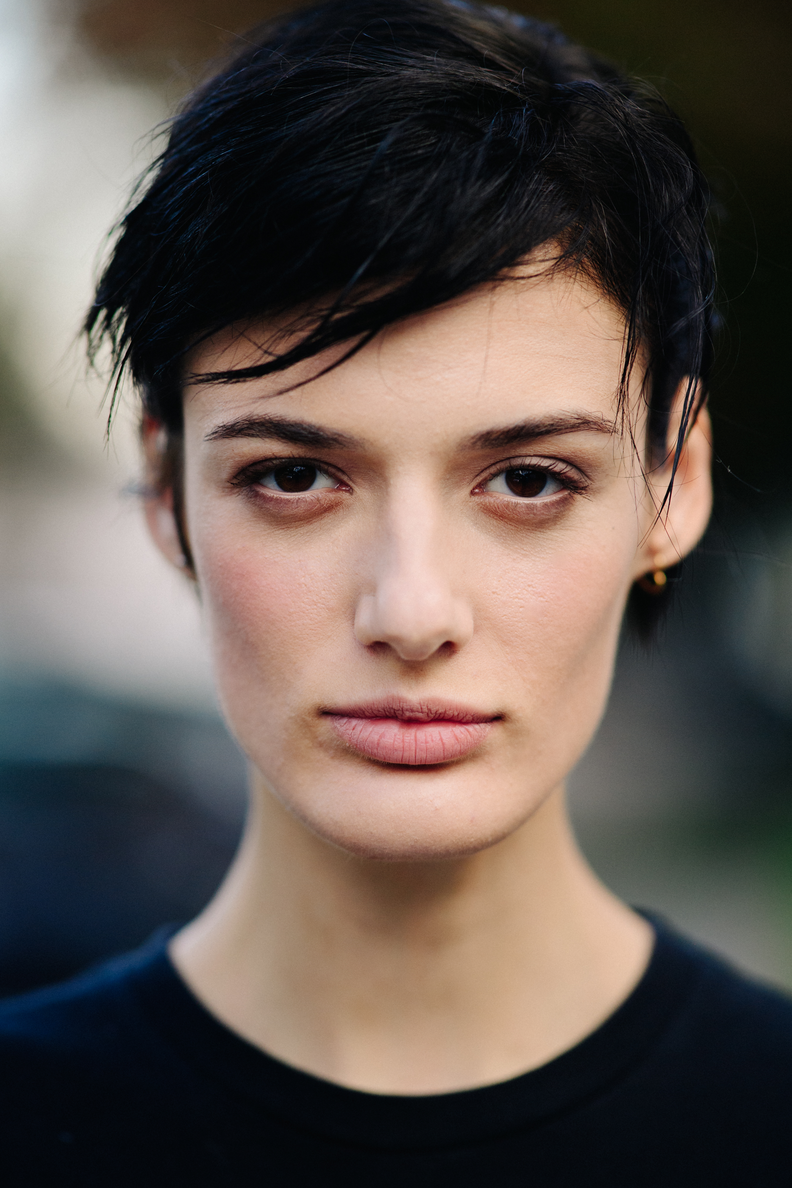 Portrait of Ukrainian model after a show