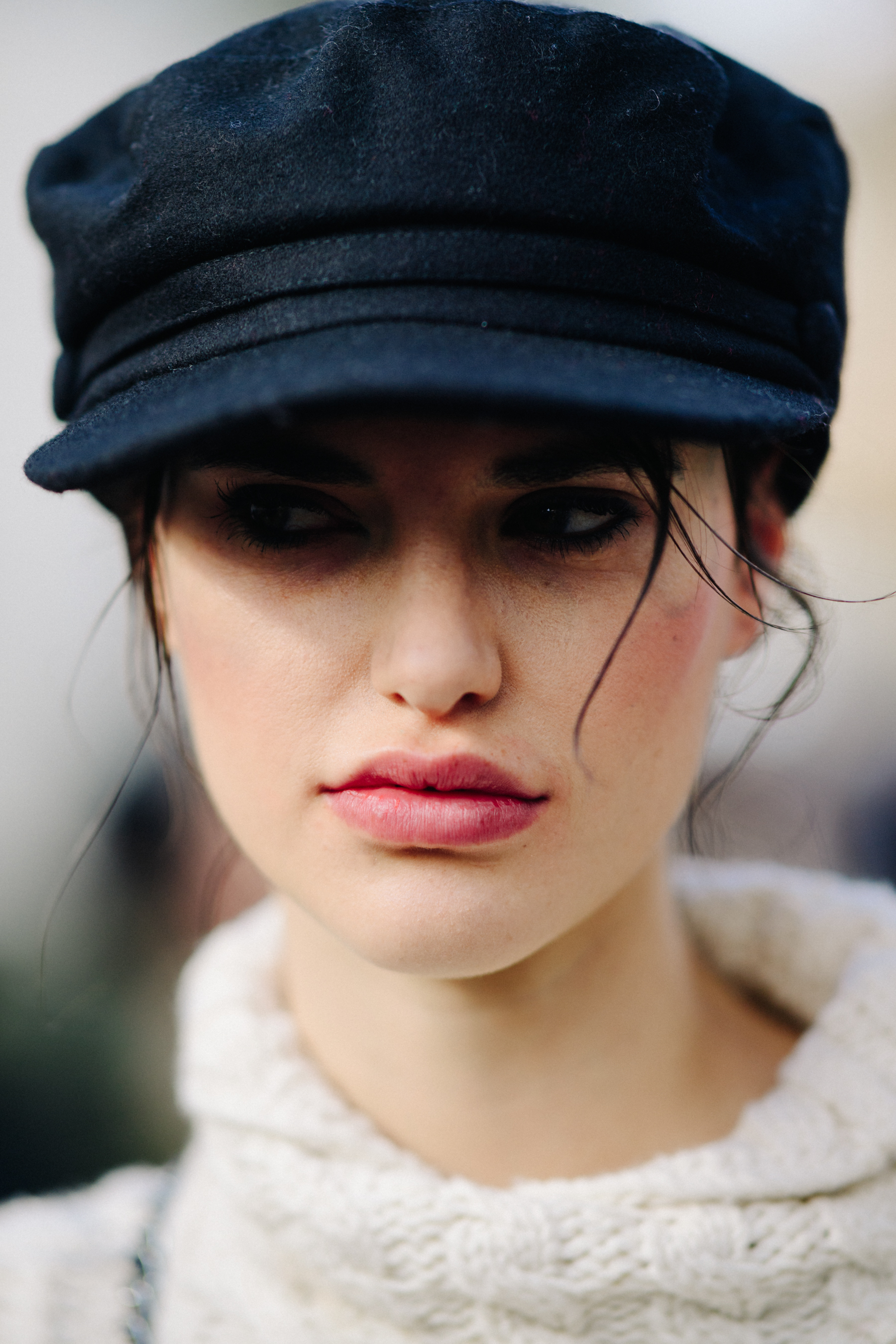 Portrait of a model after a show