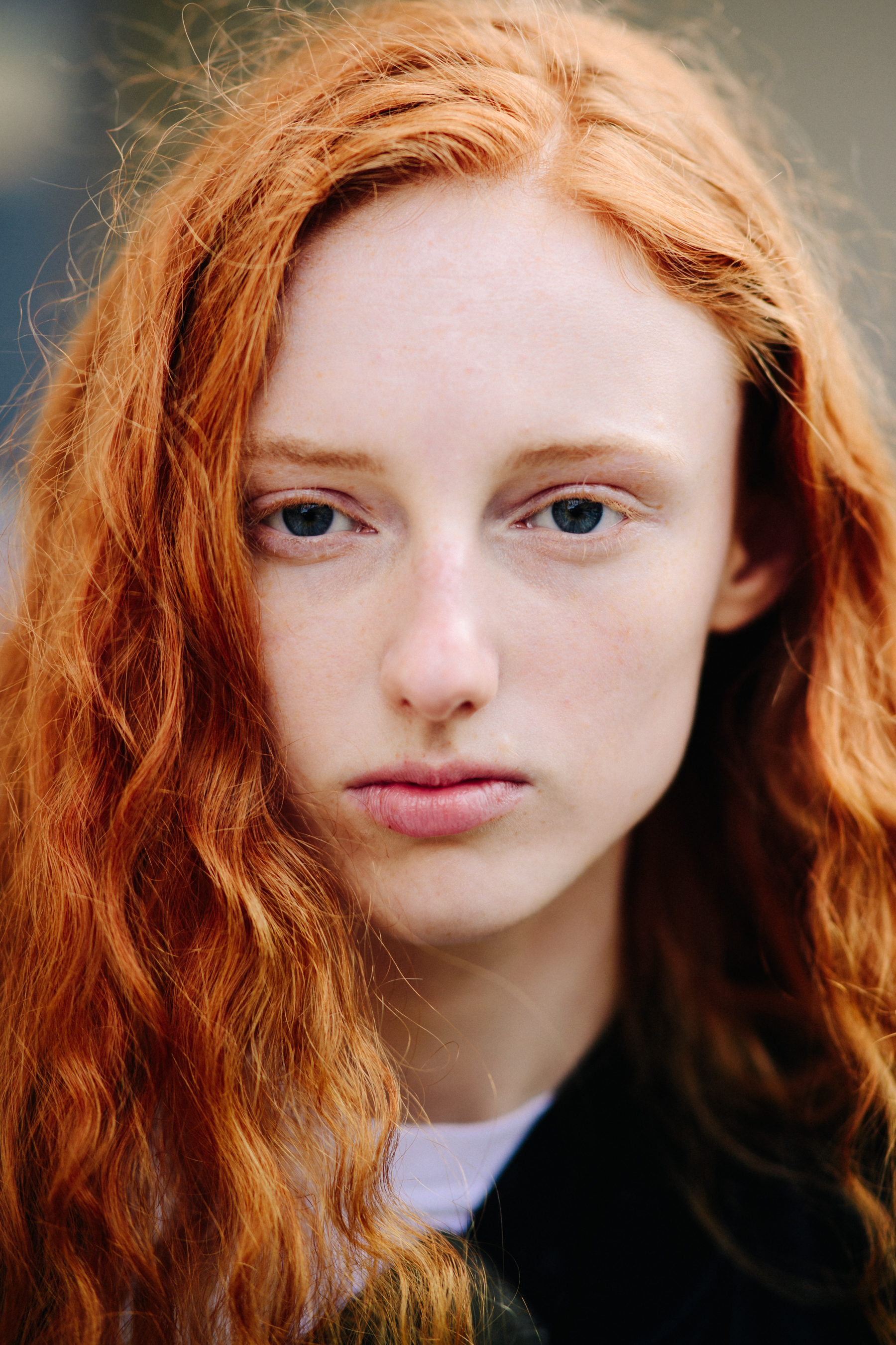 Portrait of a model after a show