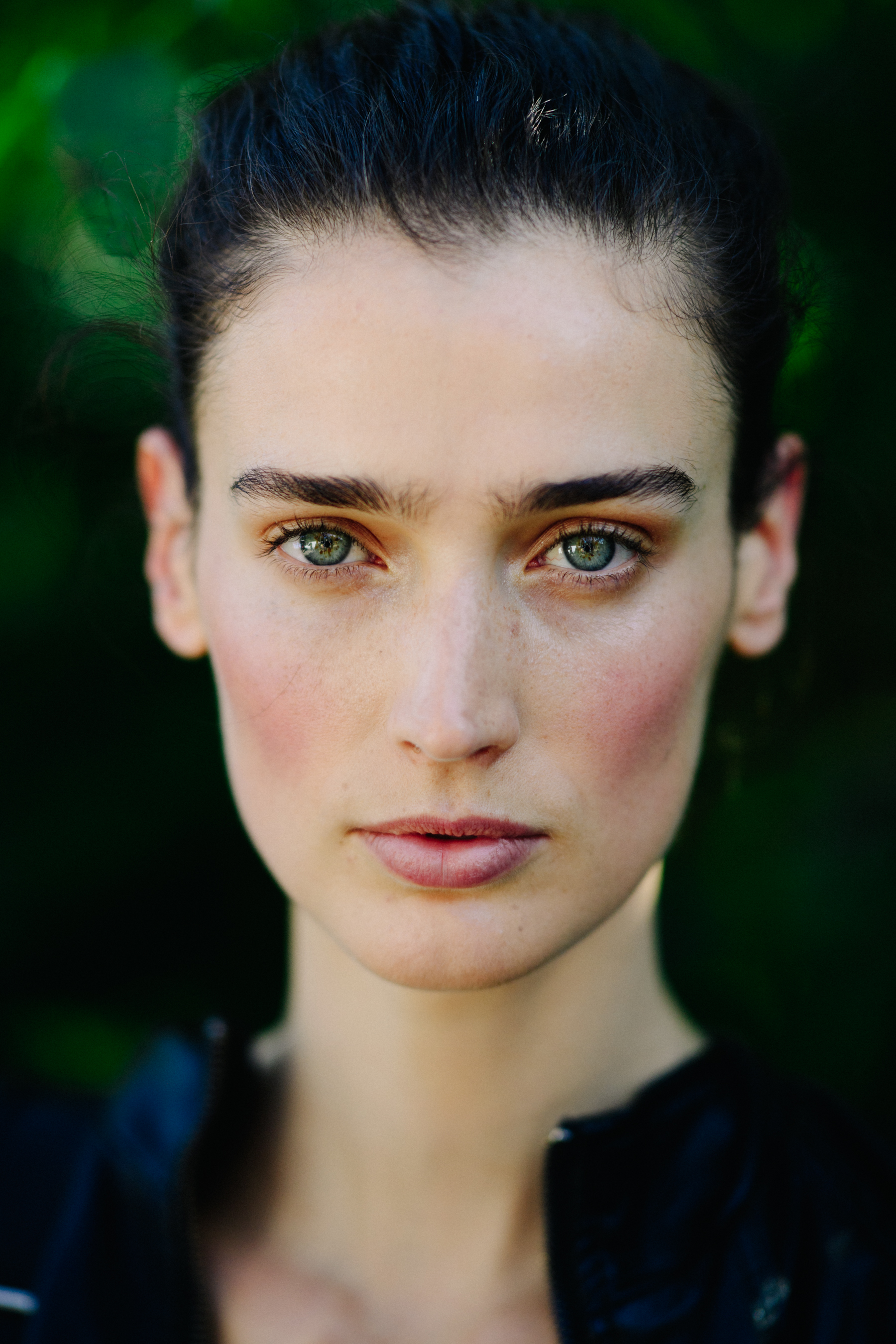 Portrait of a model after a show