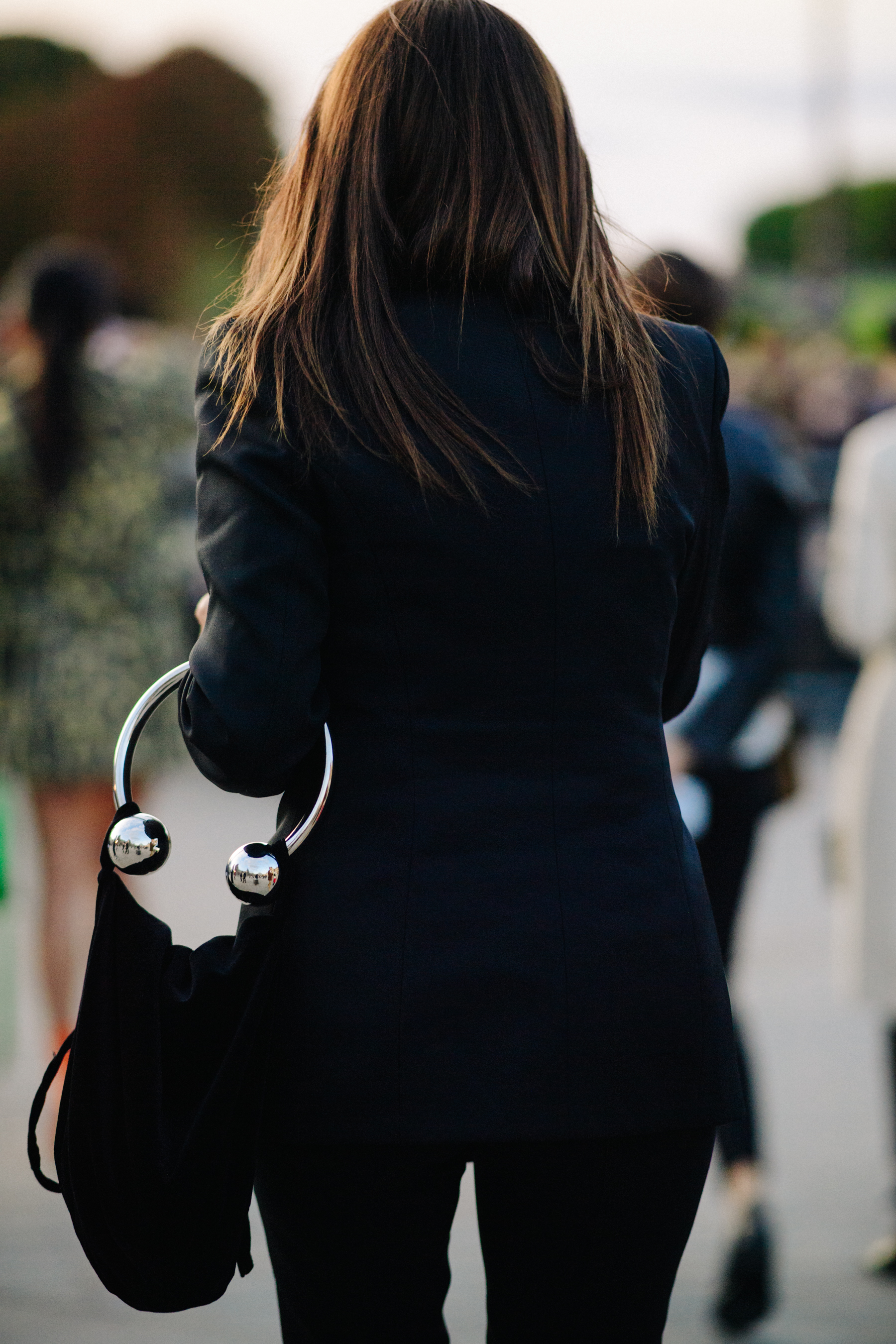 Woman wearing all black