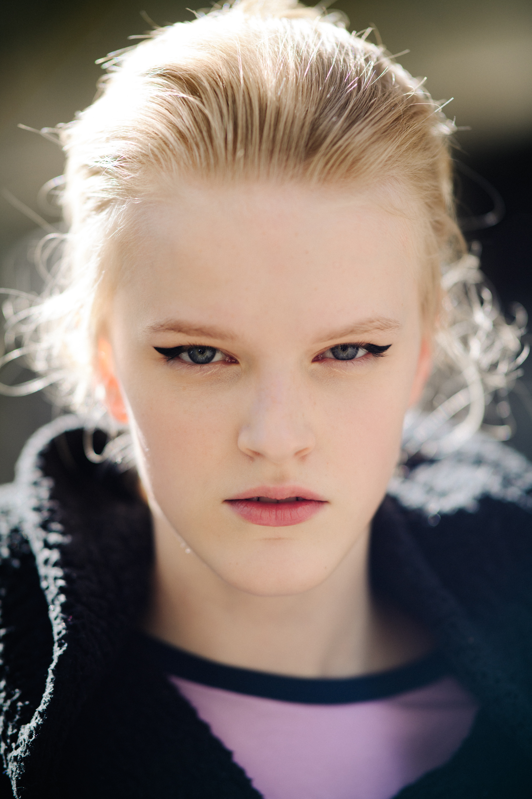 Portrait of a model after a show