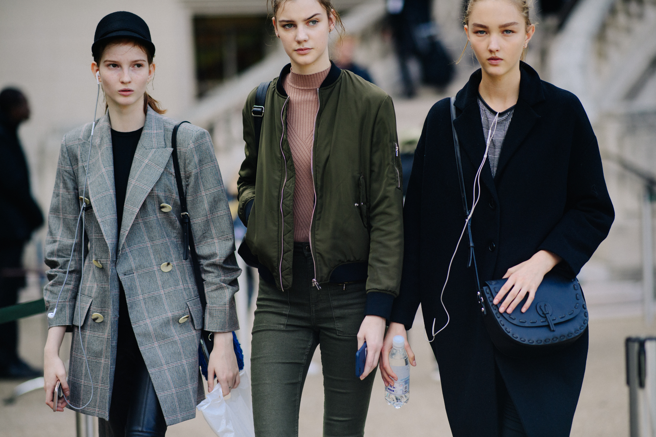Group of models after a show