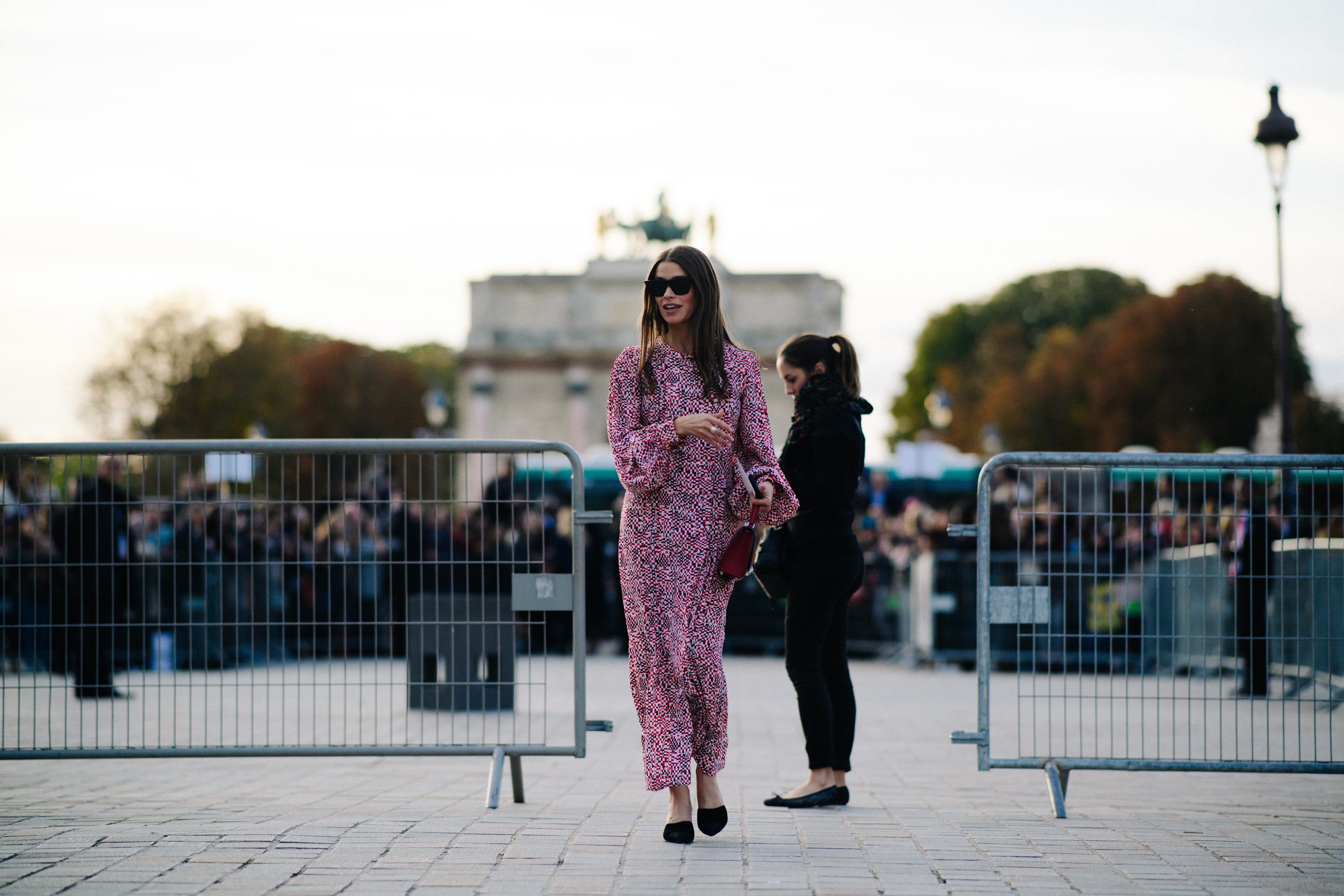 Woman wearig pink dress