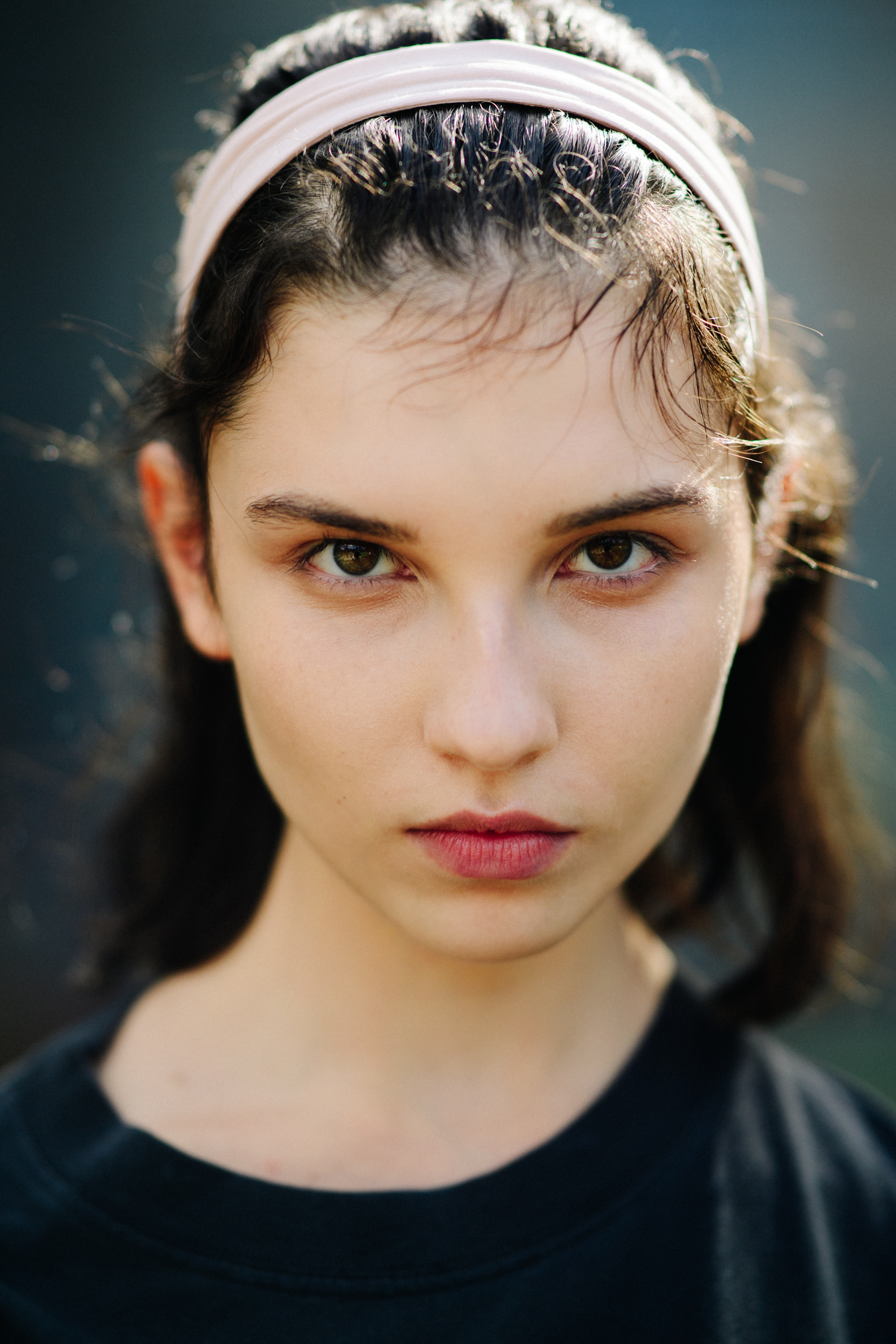 Portrait of a model after a show