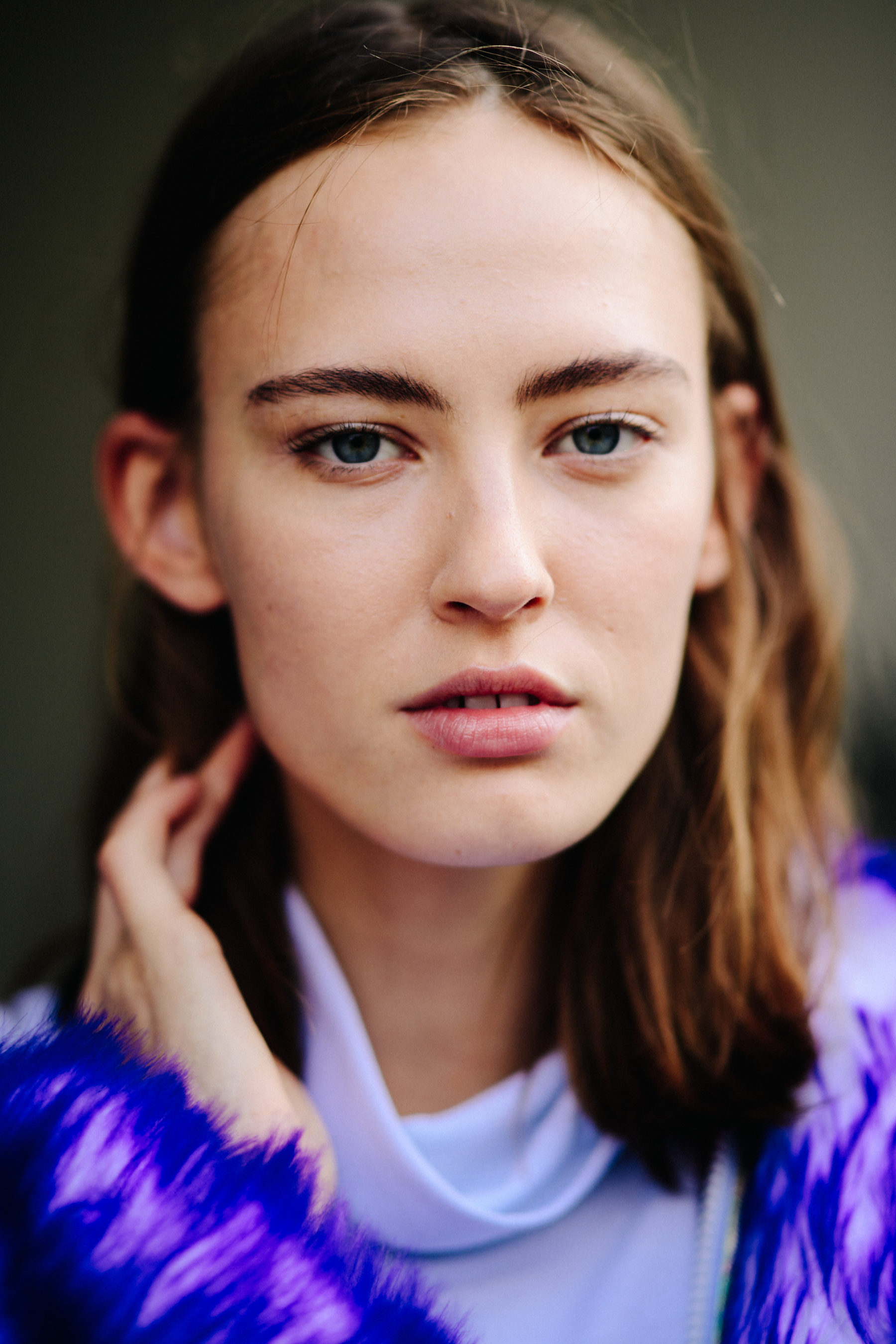 Portrait of a model after a show