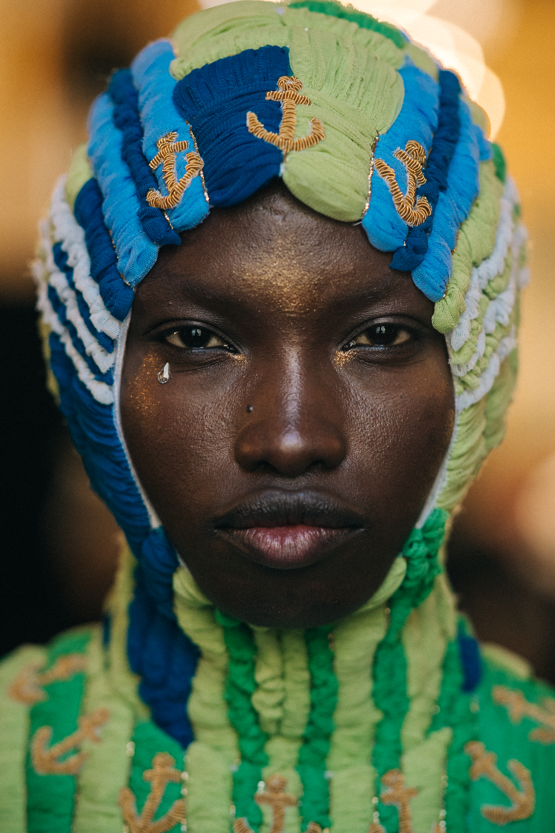 Portrait of a model with conceptual make up