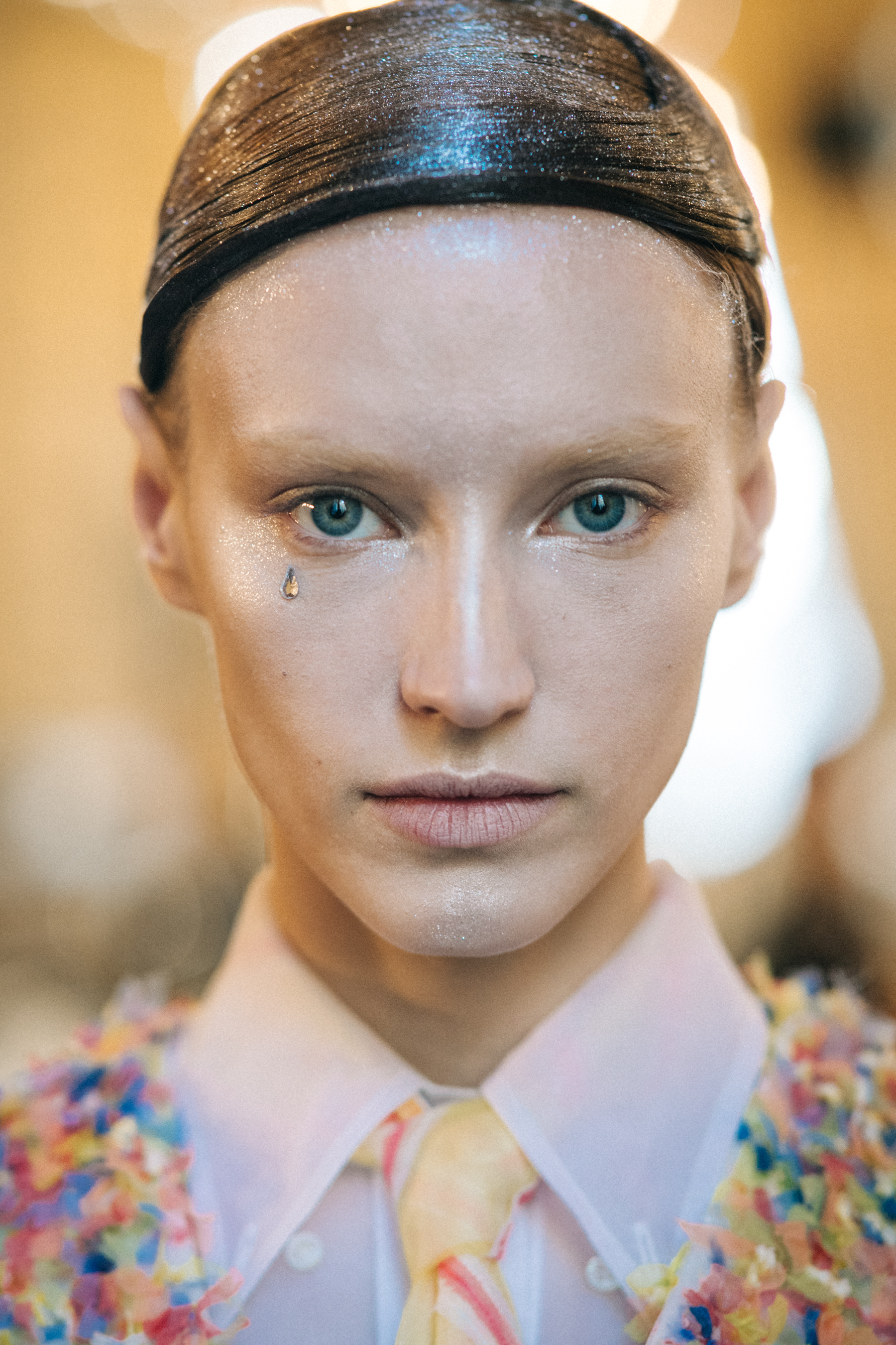 Portrait of a model with conceptual make up