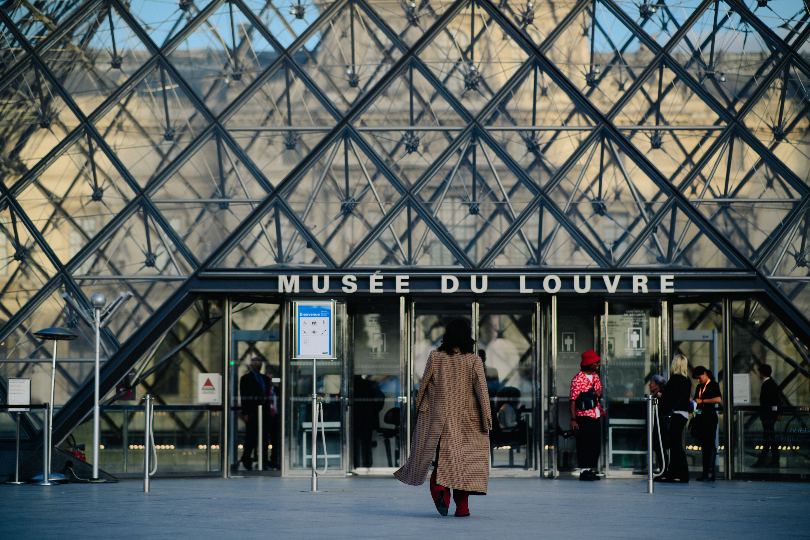 Woman wearing long coat