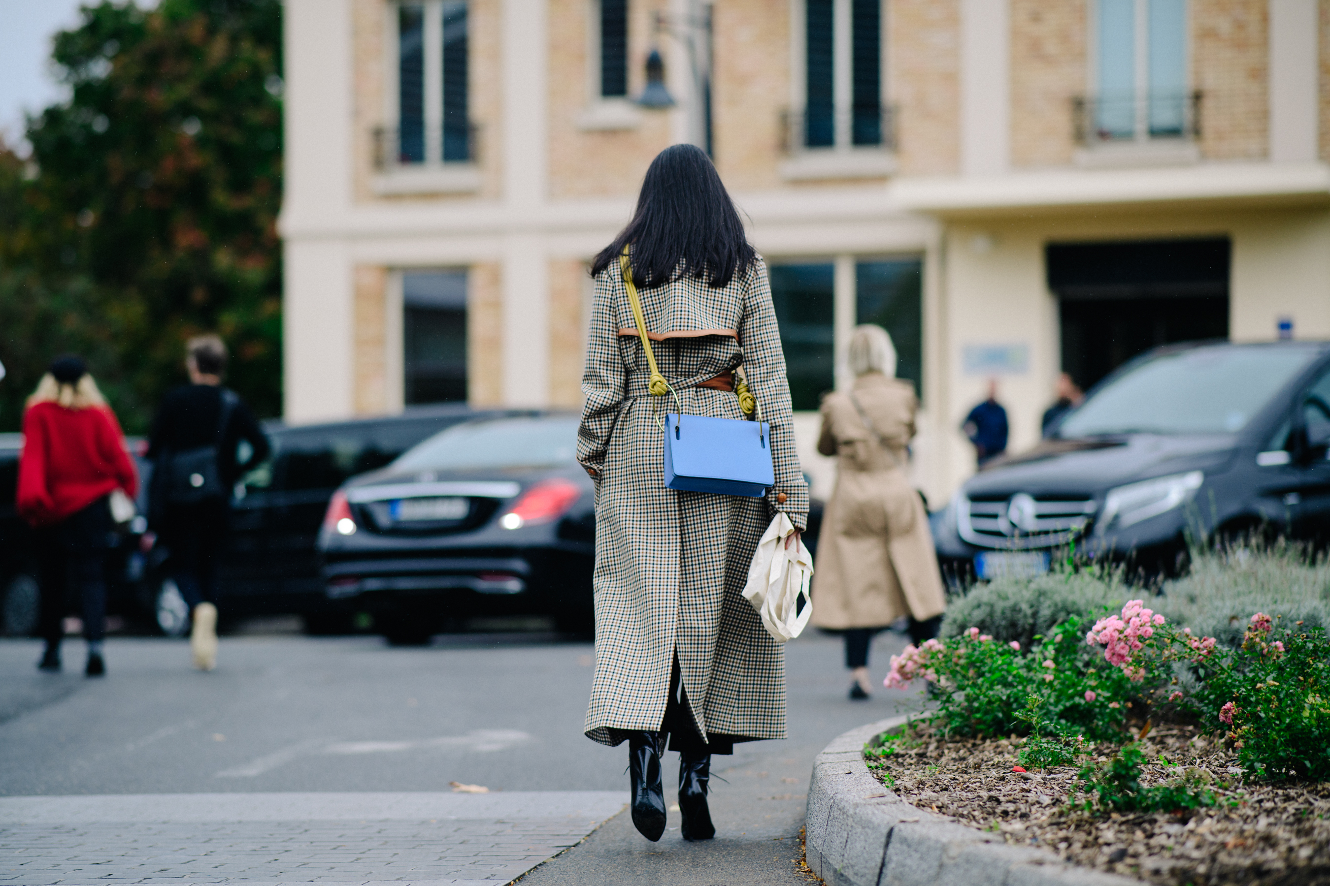 Woman wearing long coat