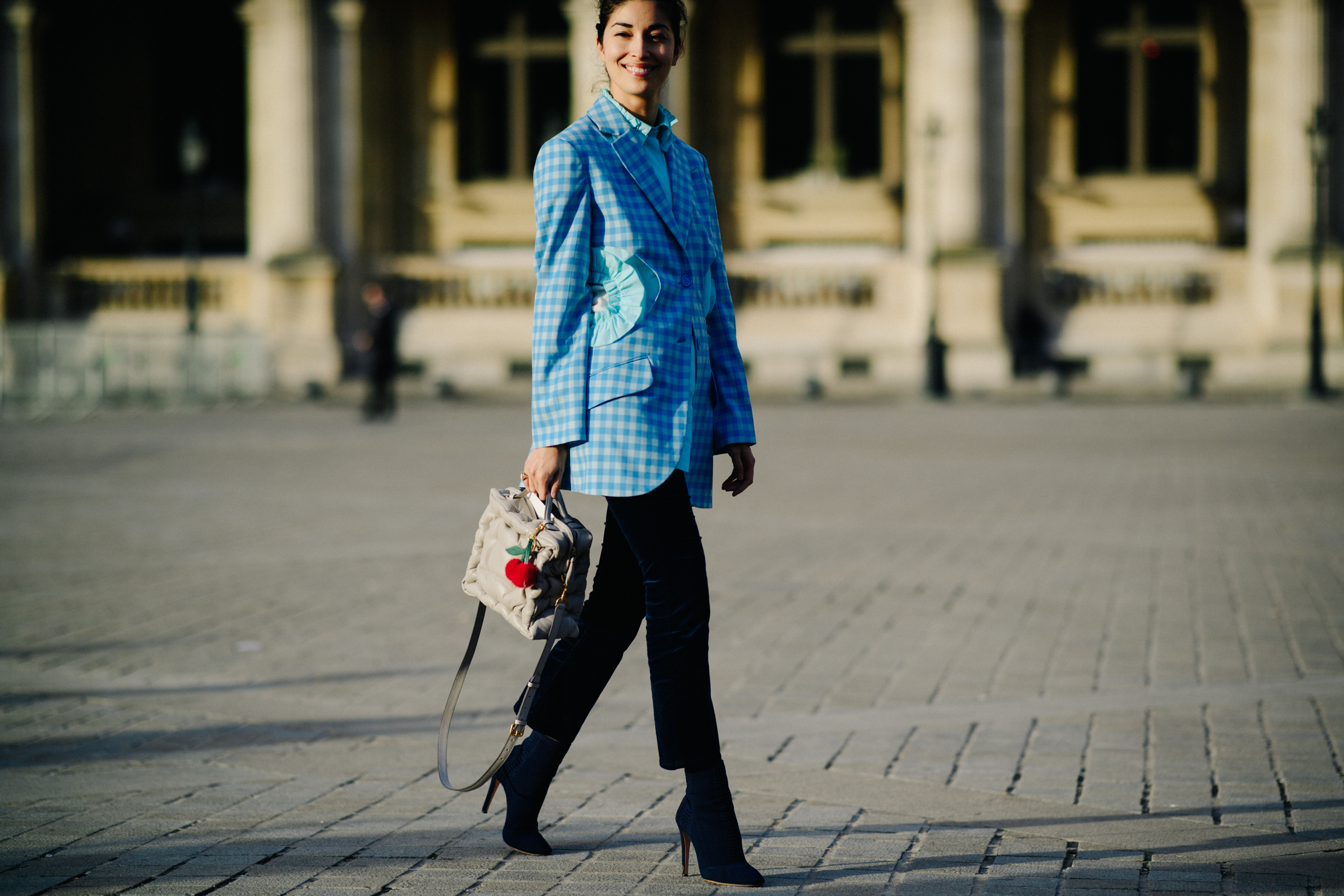 Editor wearing blue jacket