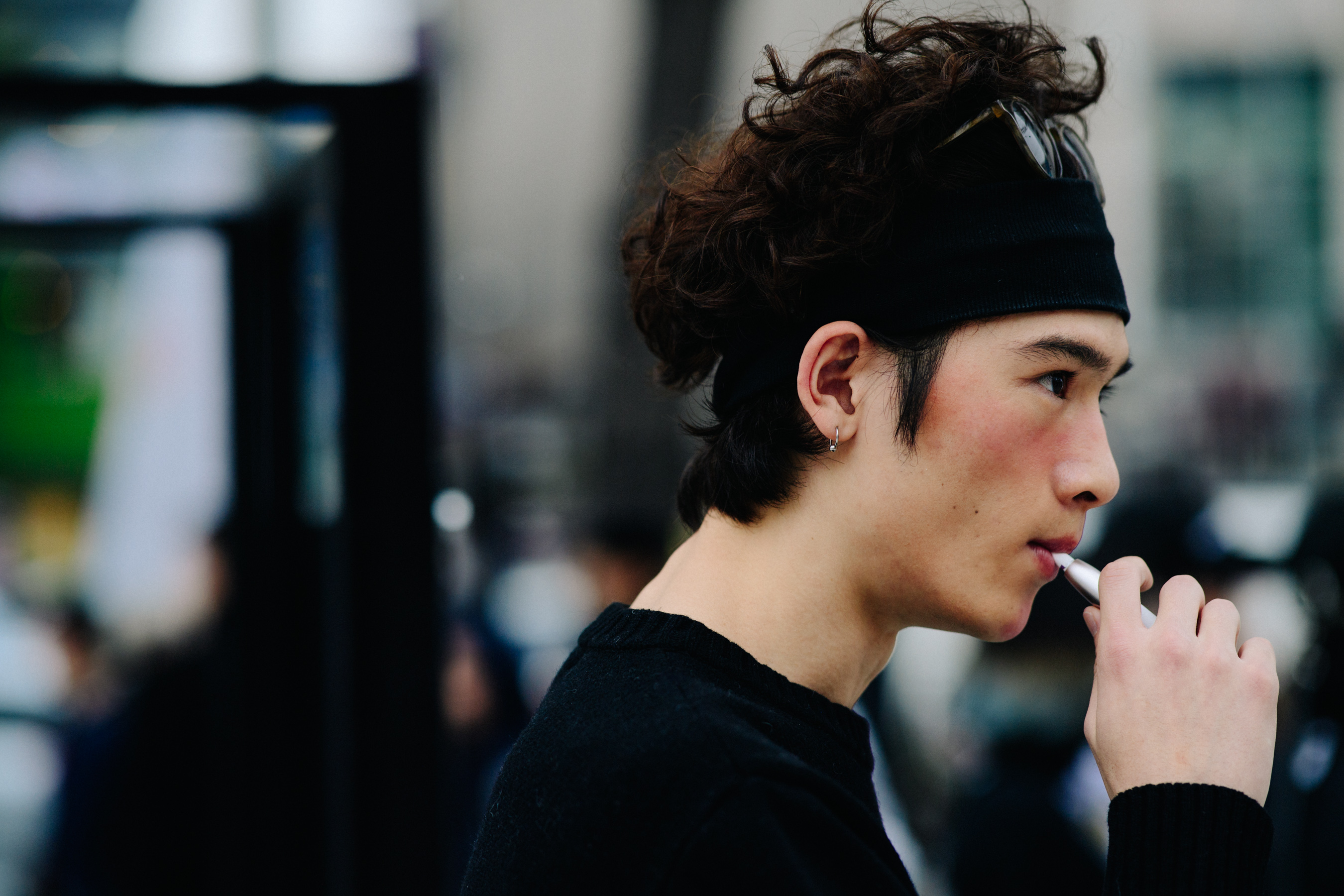 Model using a smoking device
