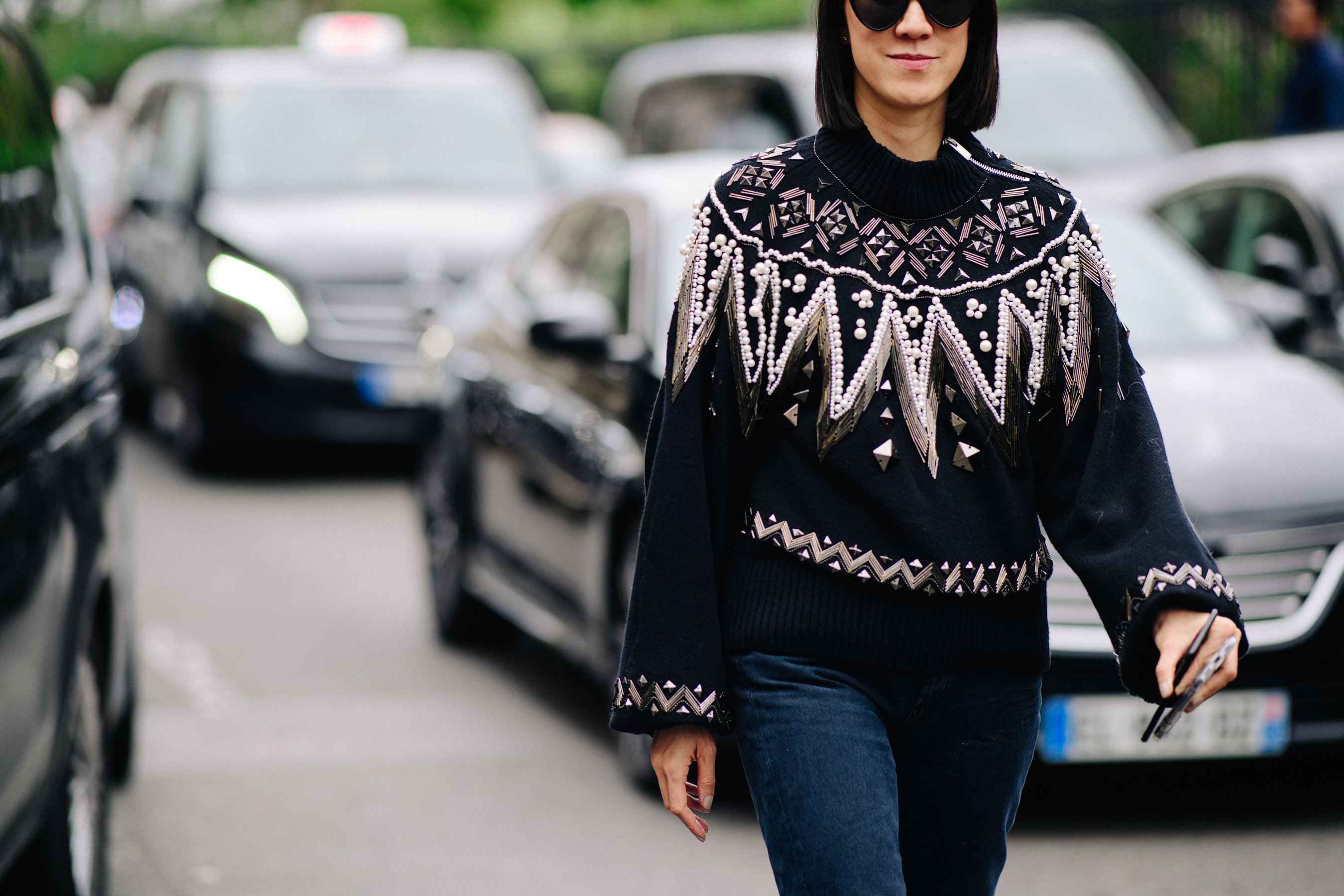Digital editor wearing sweater