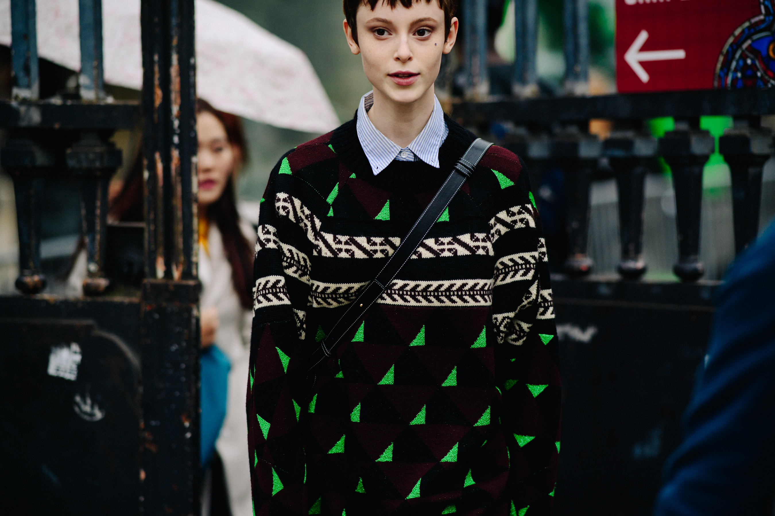 Model leaving after a show