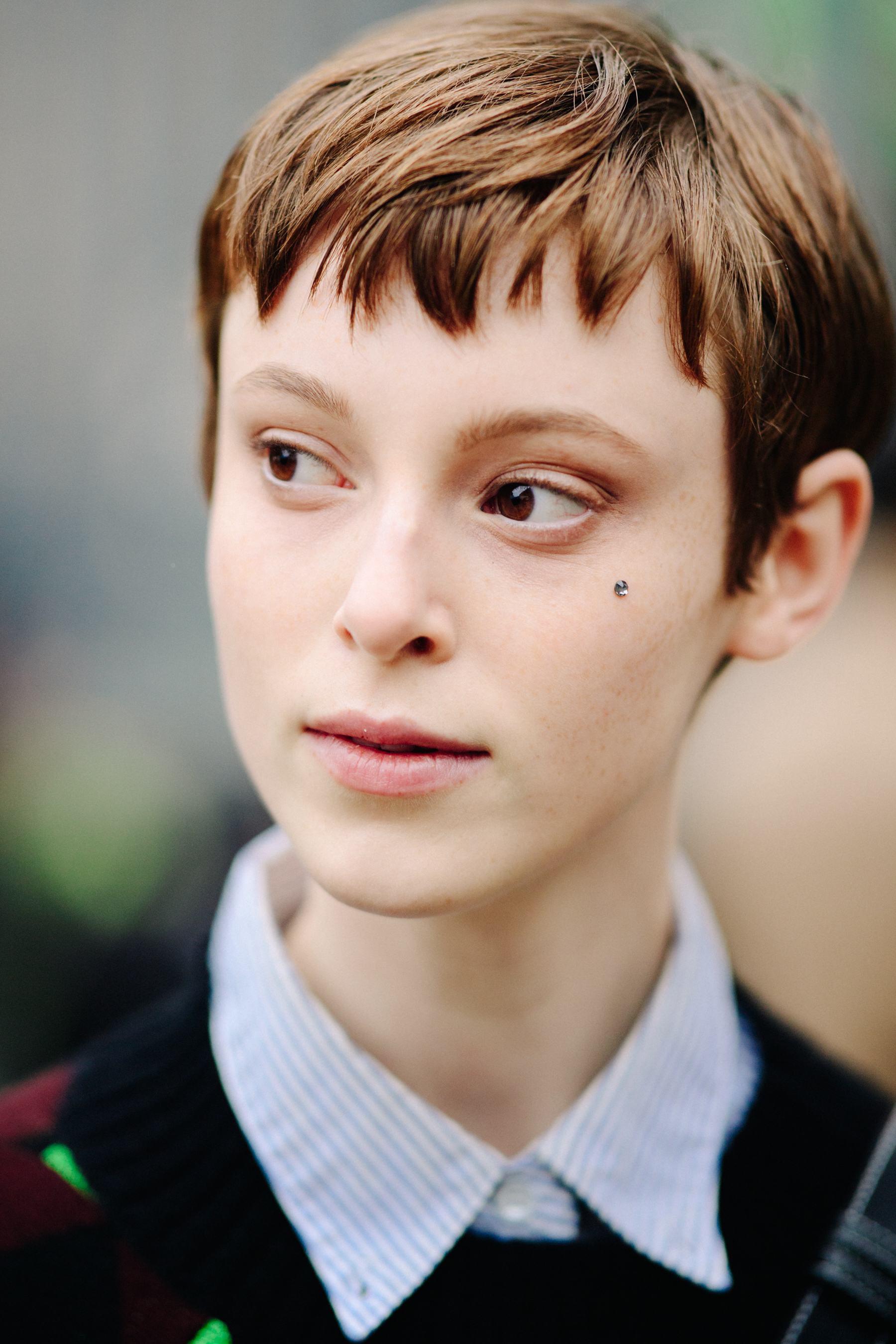 Portrait of a model after a show