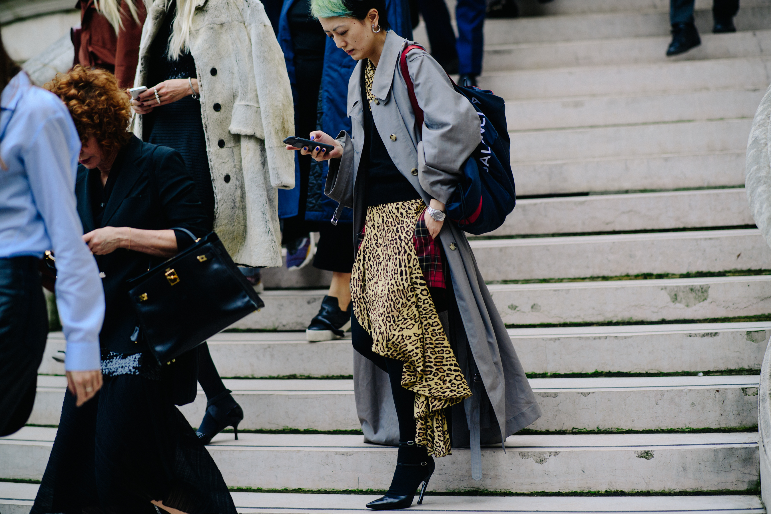 Japanese woman with green hair
