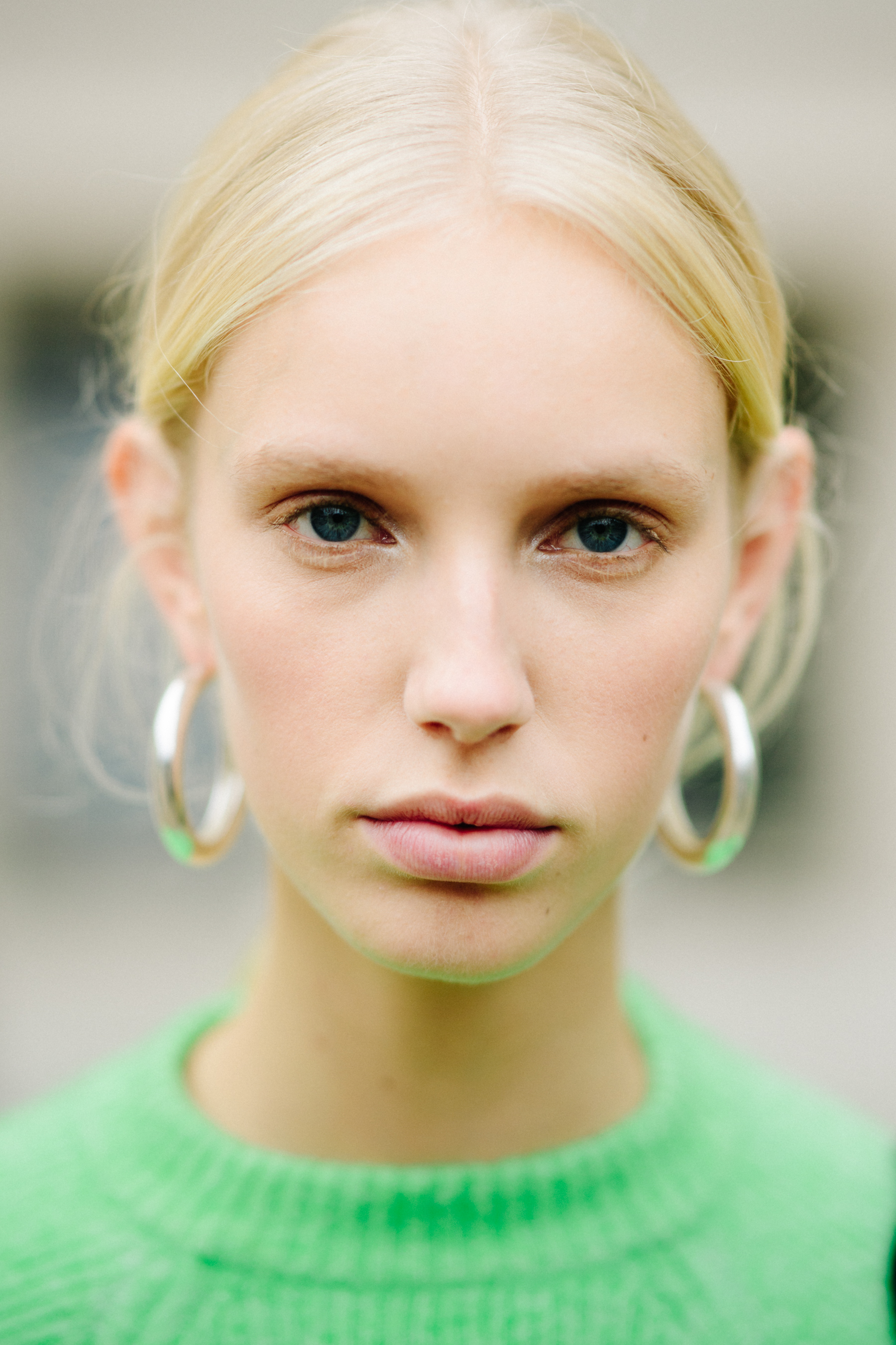 Portrait of a model after a show