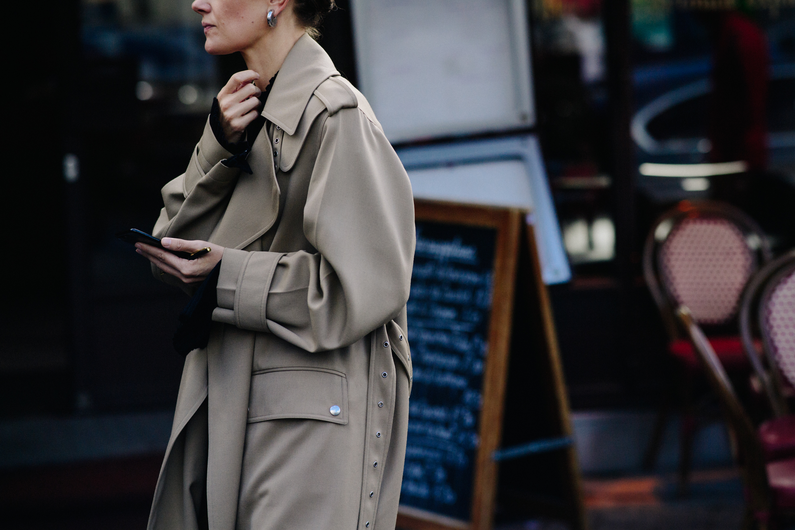 FT editor wearing beige coat