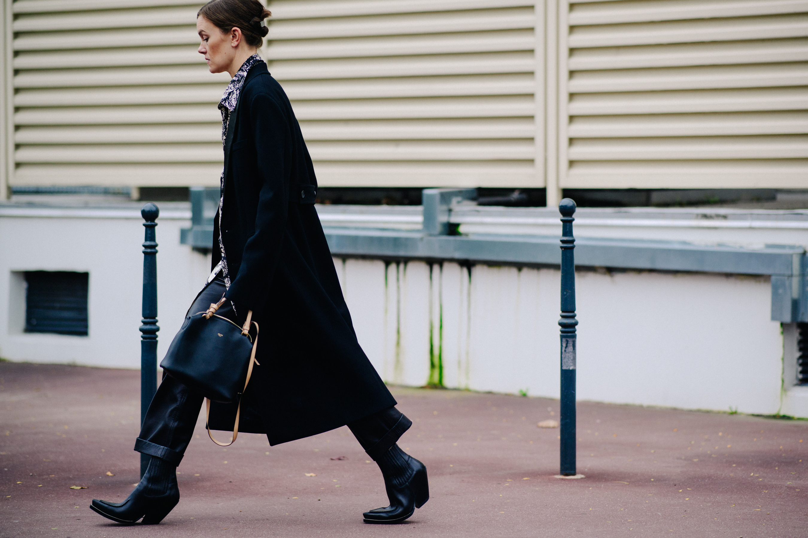 FT editor wearing black Celine boots