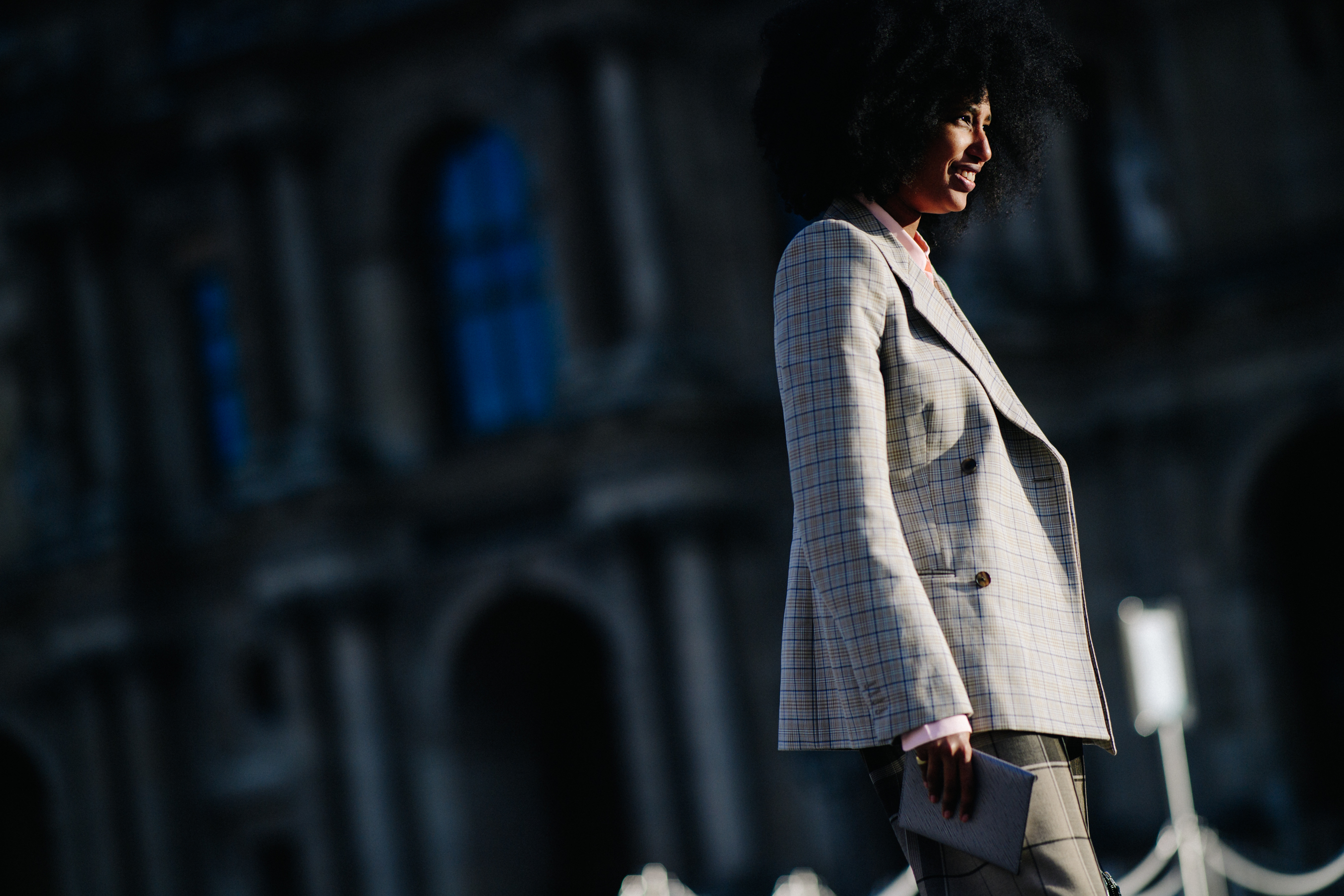 Woman wearing blazer