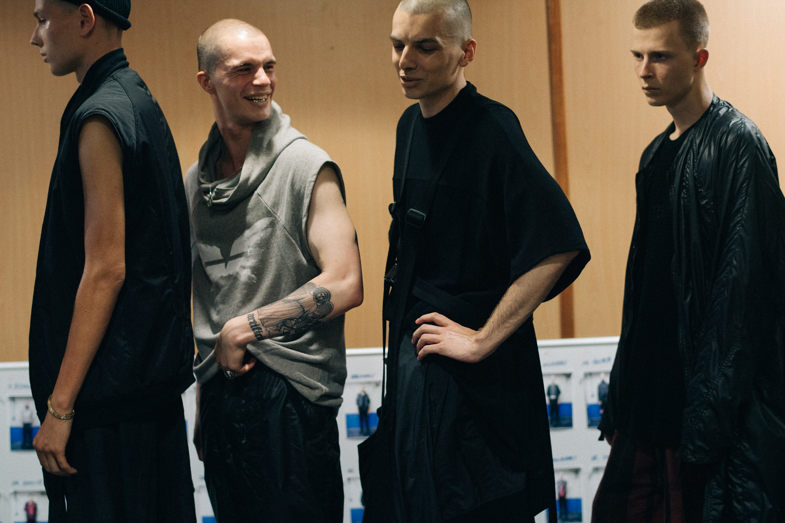 Four models in lineup backstage