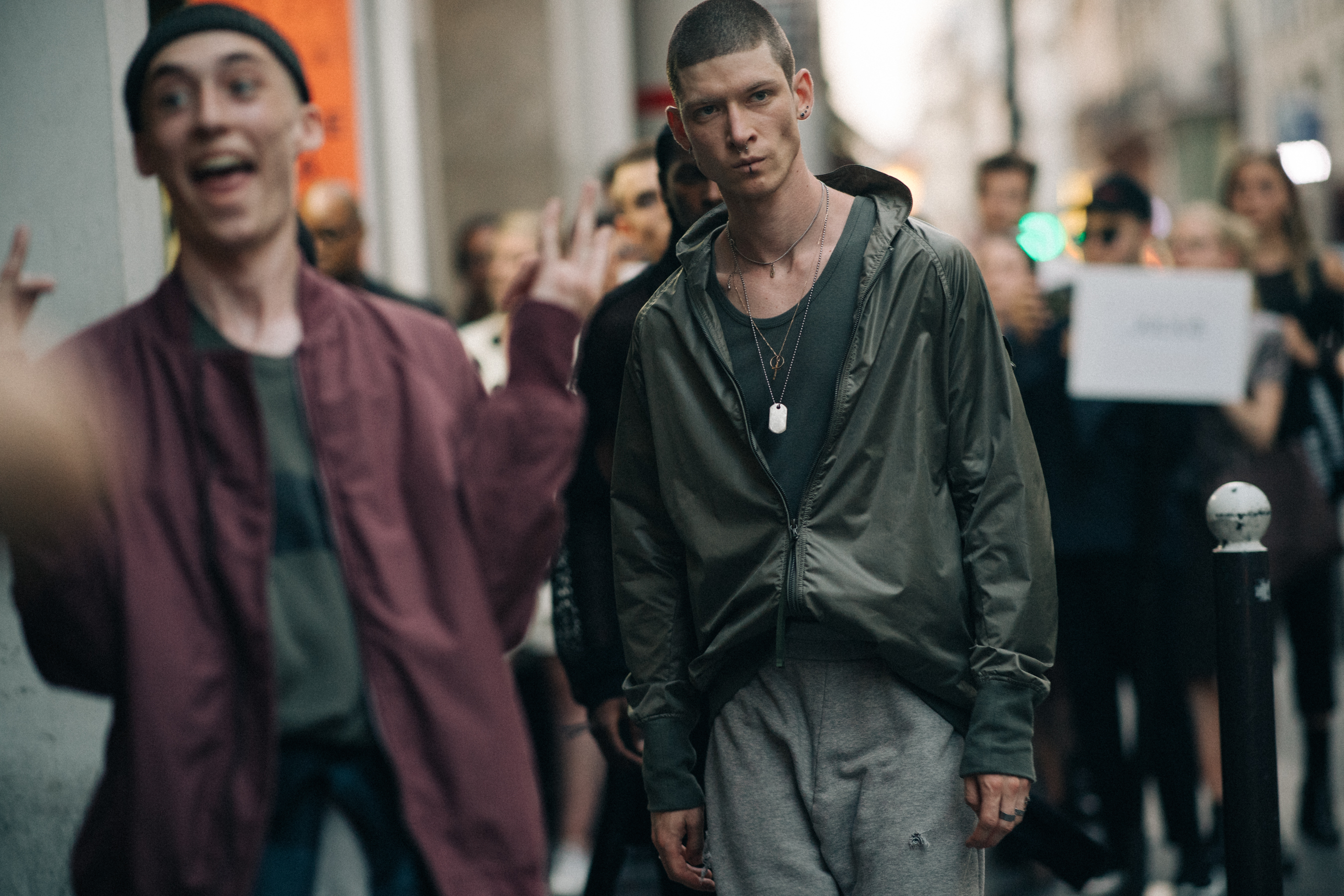Models queued before show