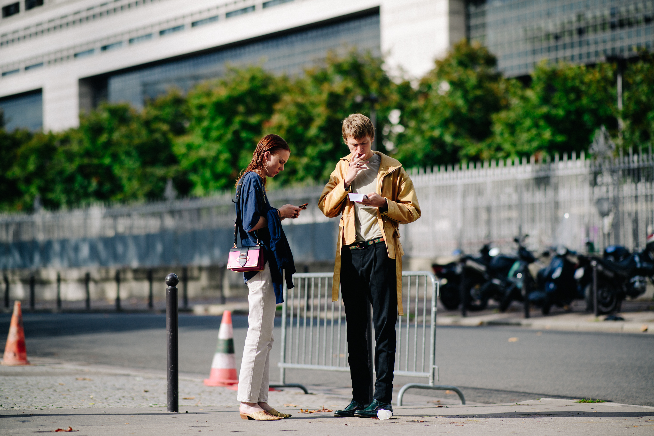 Male model wearing yellow jacket