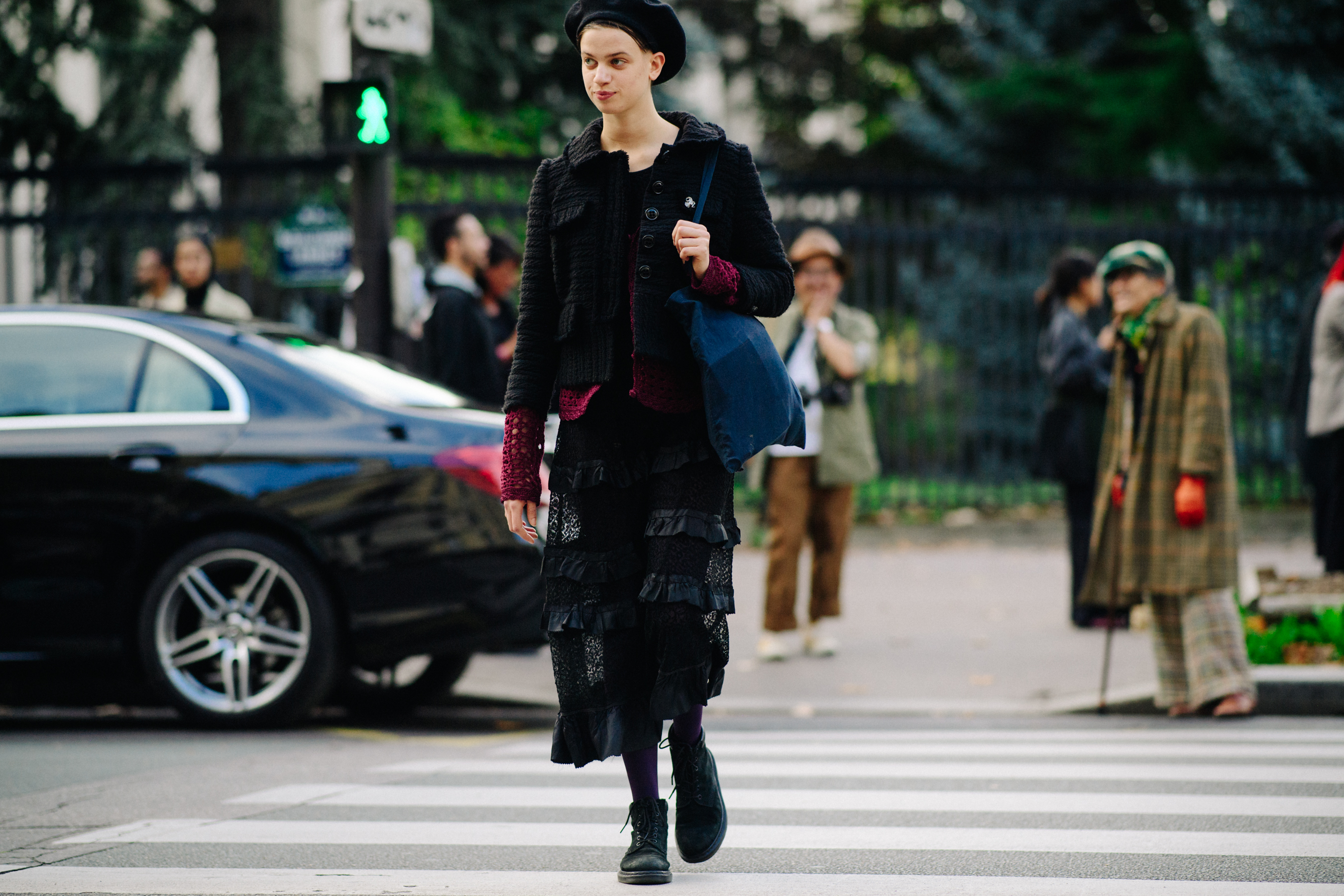 Woman wearing Japanese designer