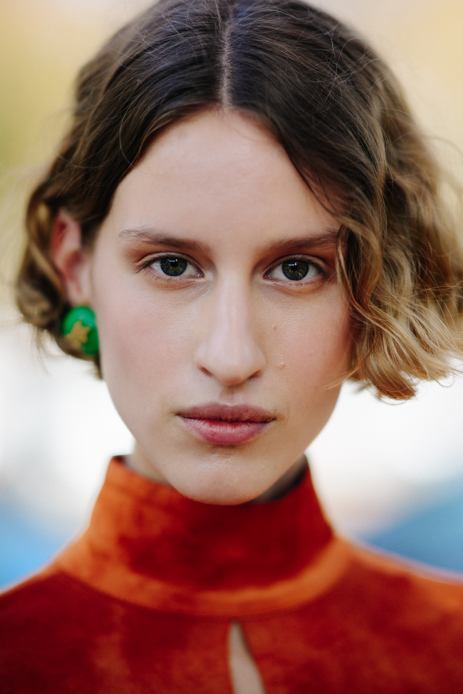 Portrait of a model after a show