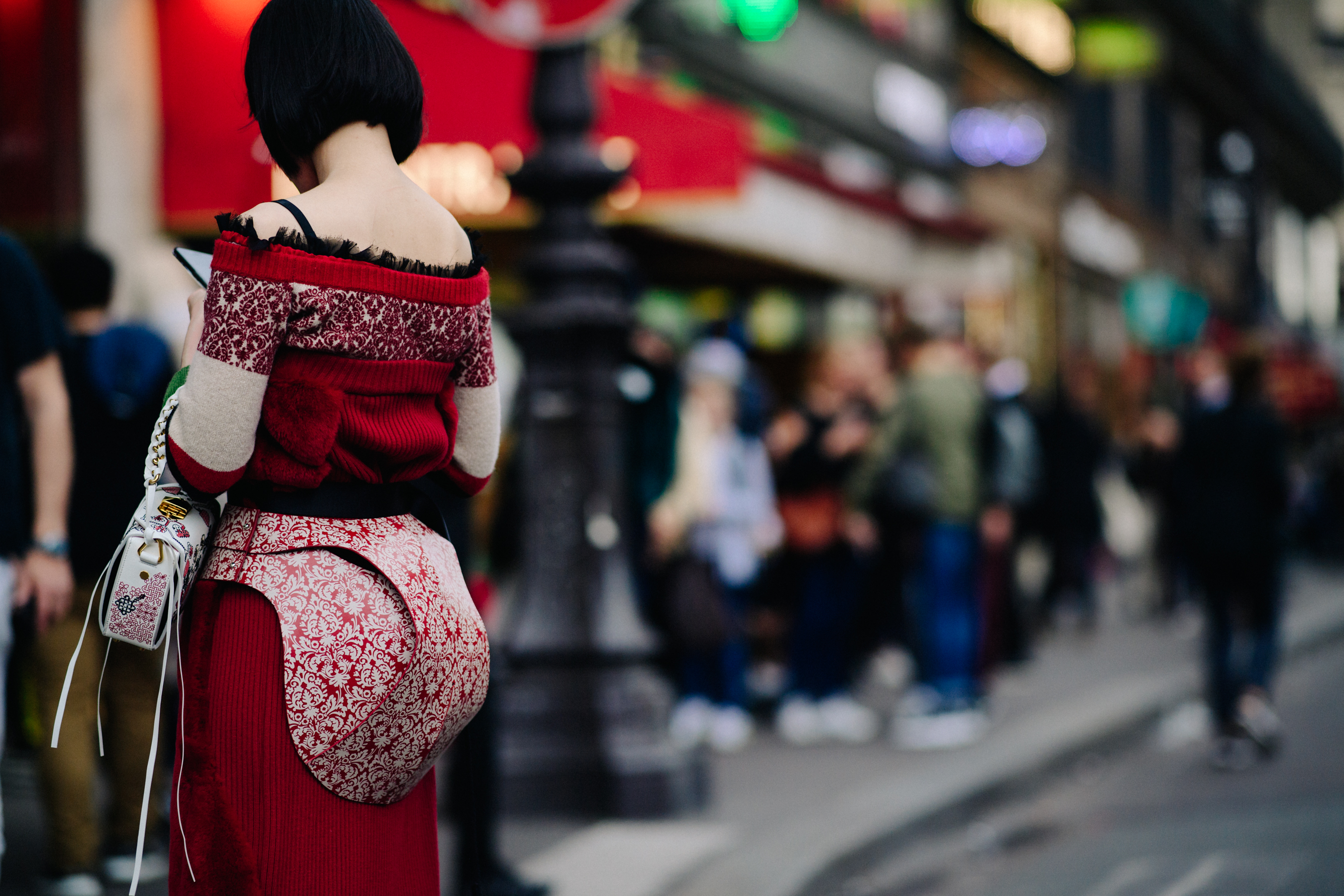 Woman wearing conceptual dress