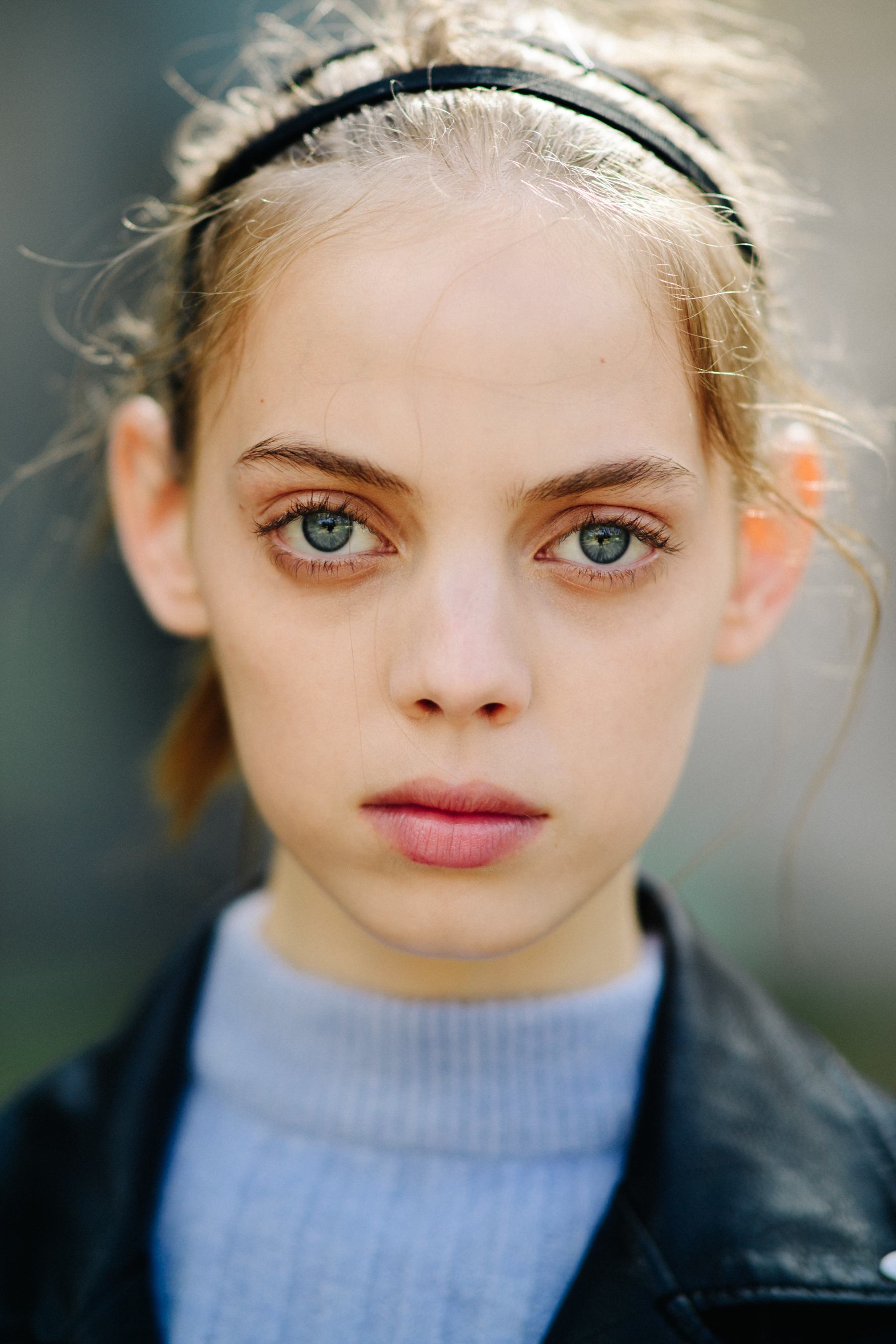 Portrait of a model after a show