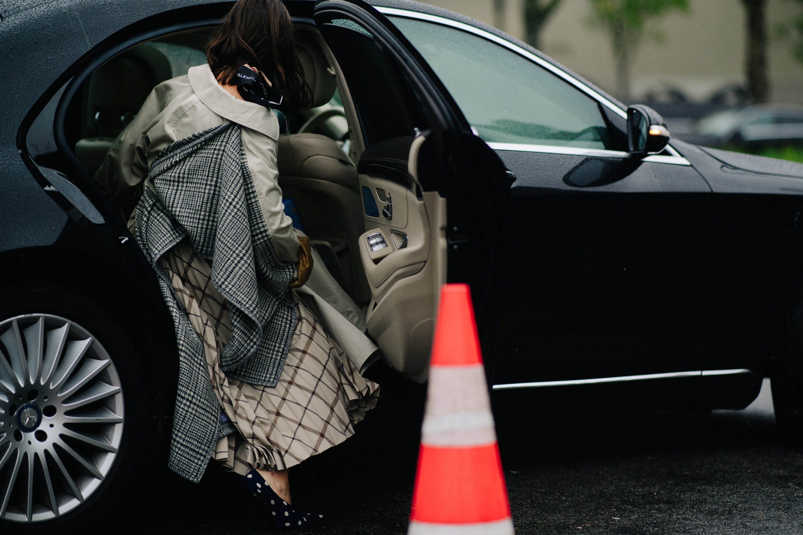 Russian buyer wearing beige Celine look