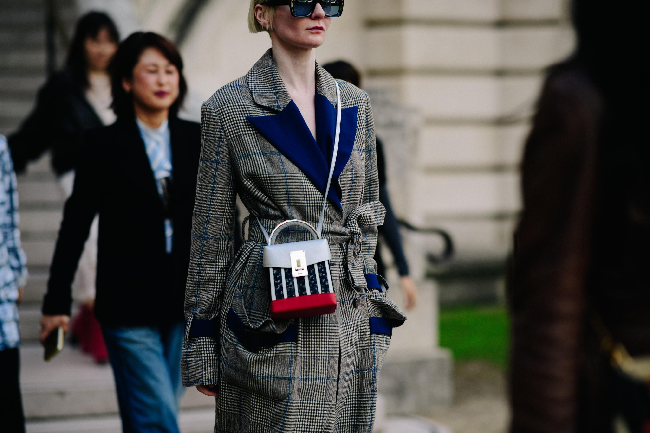 Ukrainian stylist wearing gray coat