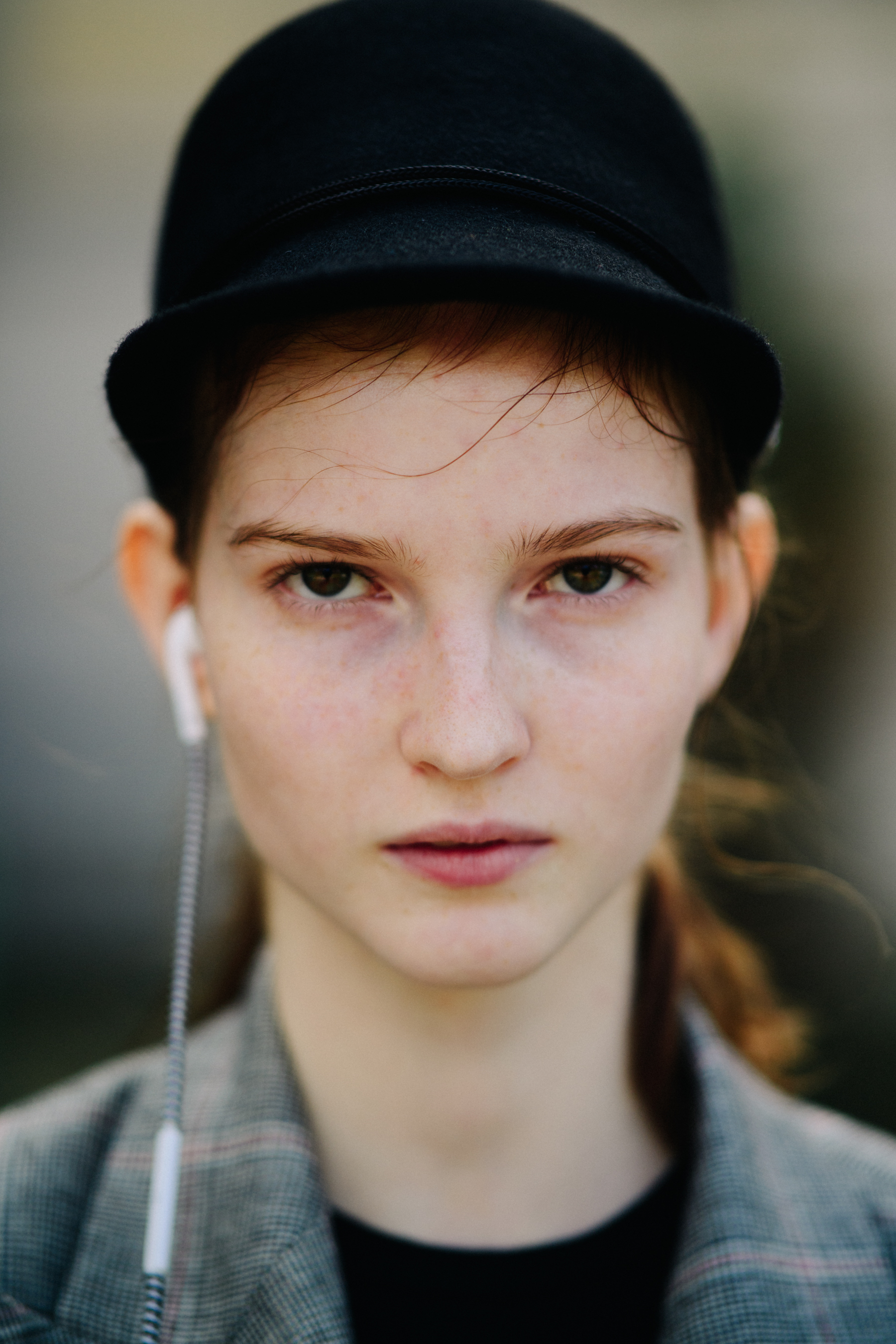Portrait of a model after a show
