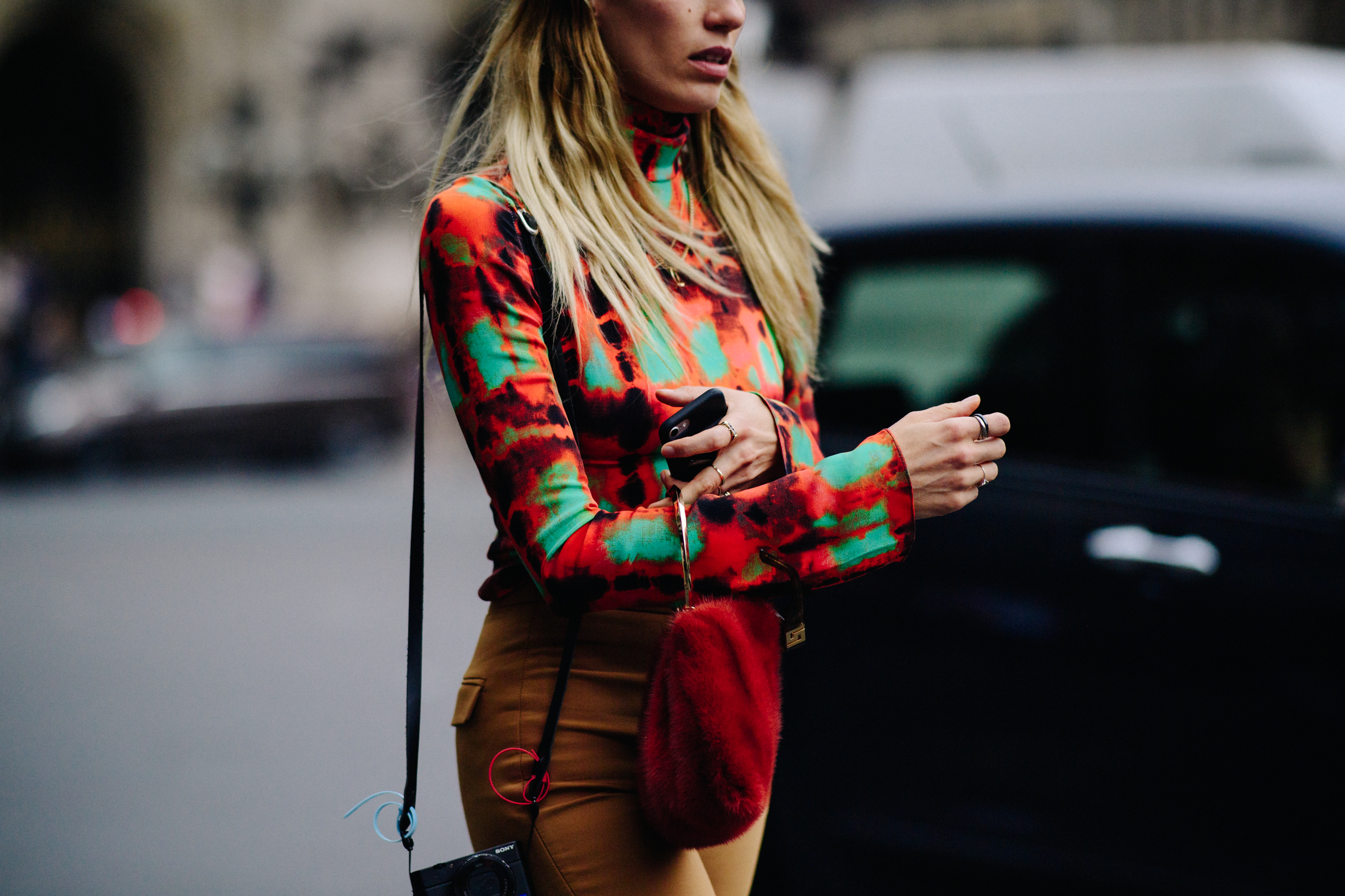 German editor wearing Acne Studio top