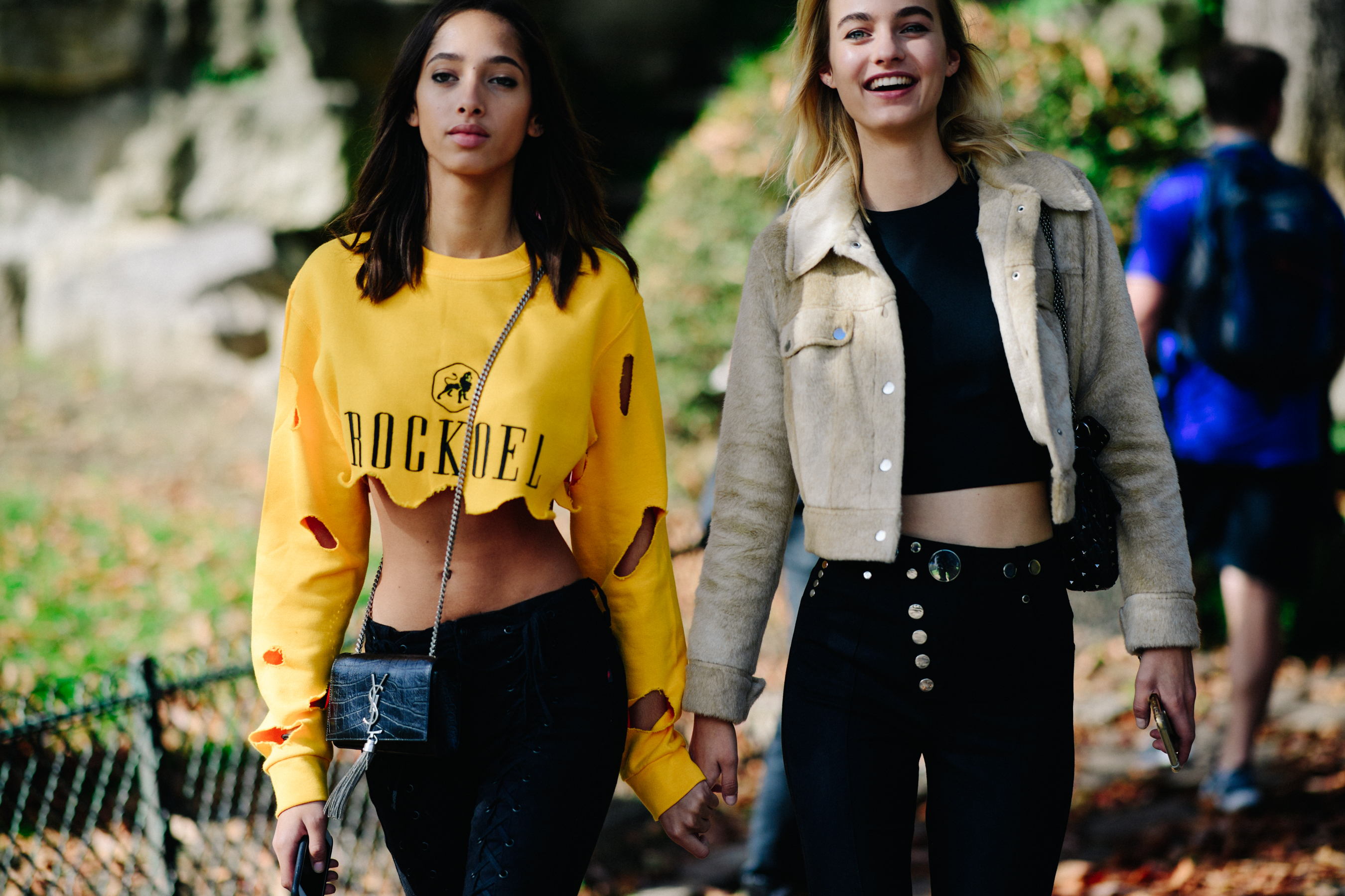 Two models after a show